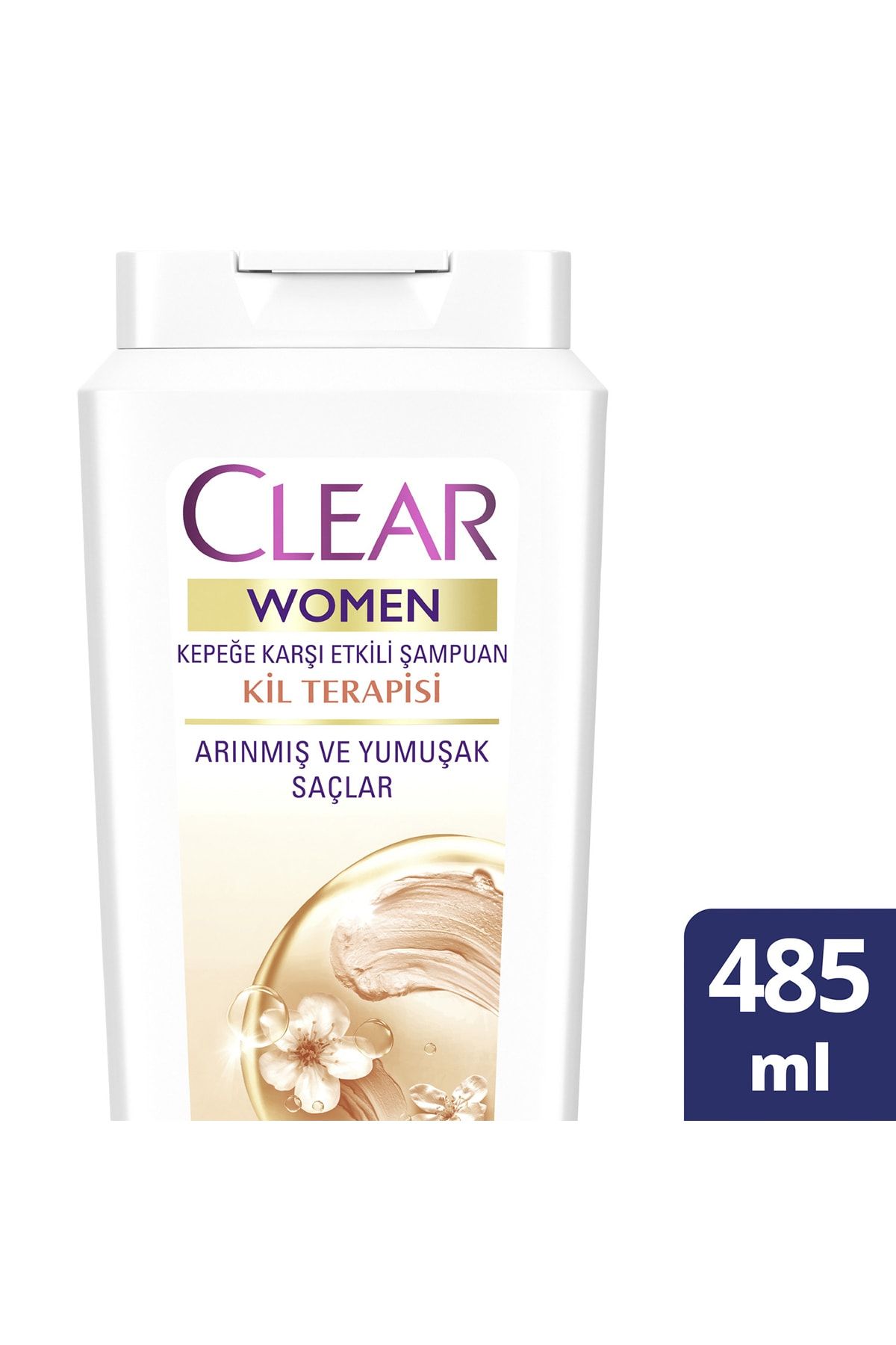 Clear Women Kepeğe Karşı Etkili Şampuan Kil Terapisi Arınmış ve Yumuşak Saçlar 485 ml