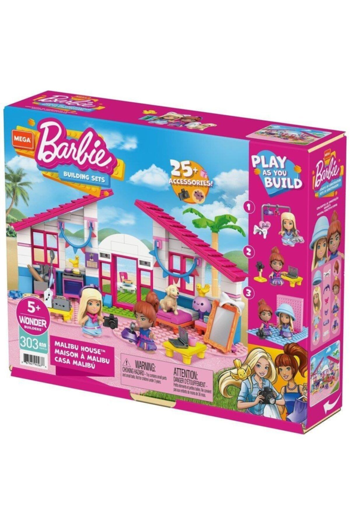 Barbie Mega Barbie'nin Malibu Evi Gwr34 303 Parça Lego Lisanslı Ürün