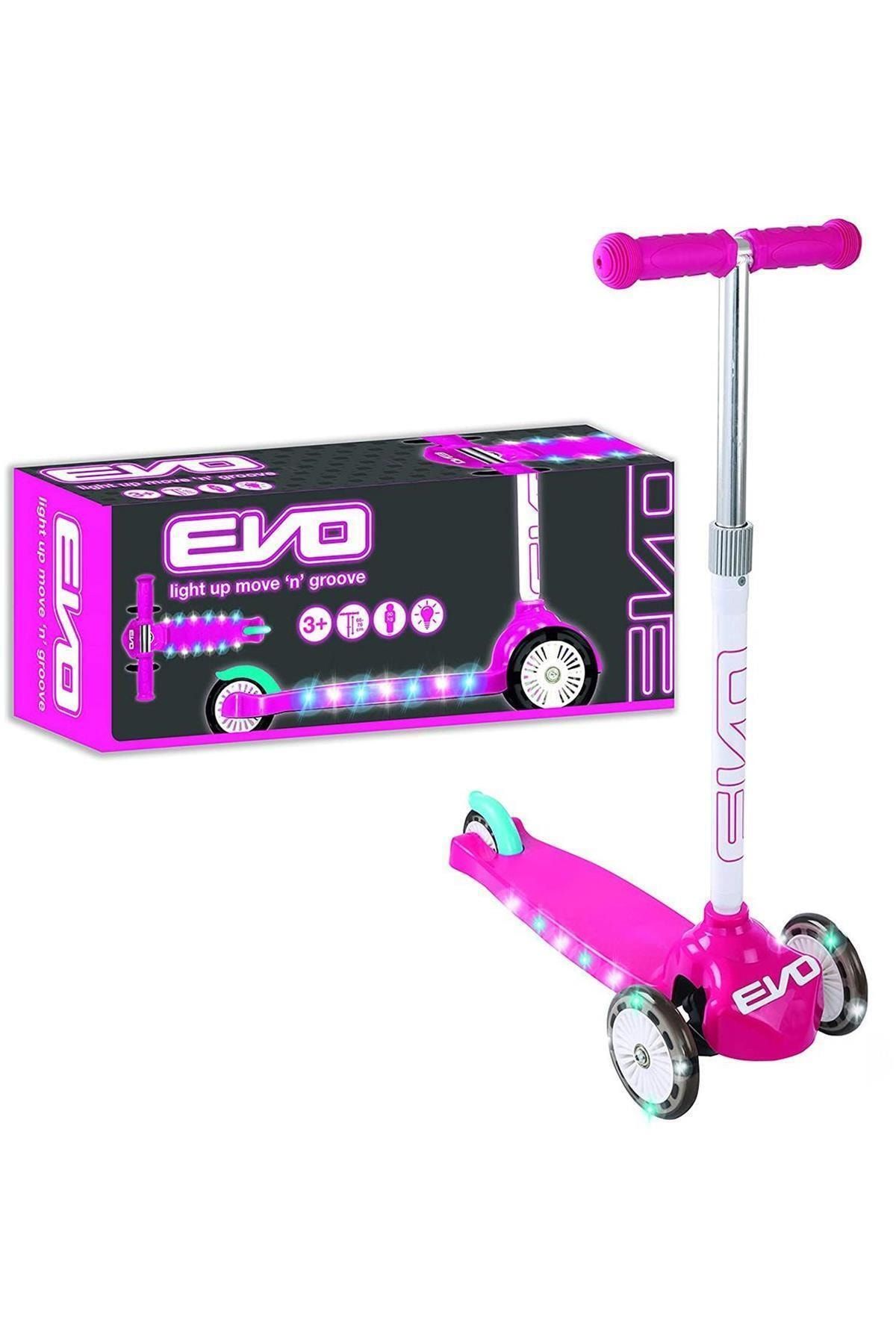 Sunman Evo Işıklı Move N Groove Pembe Üç Tekerlekli Scooter