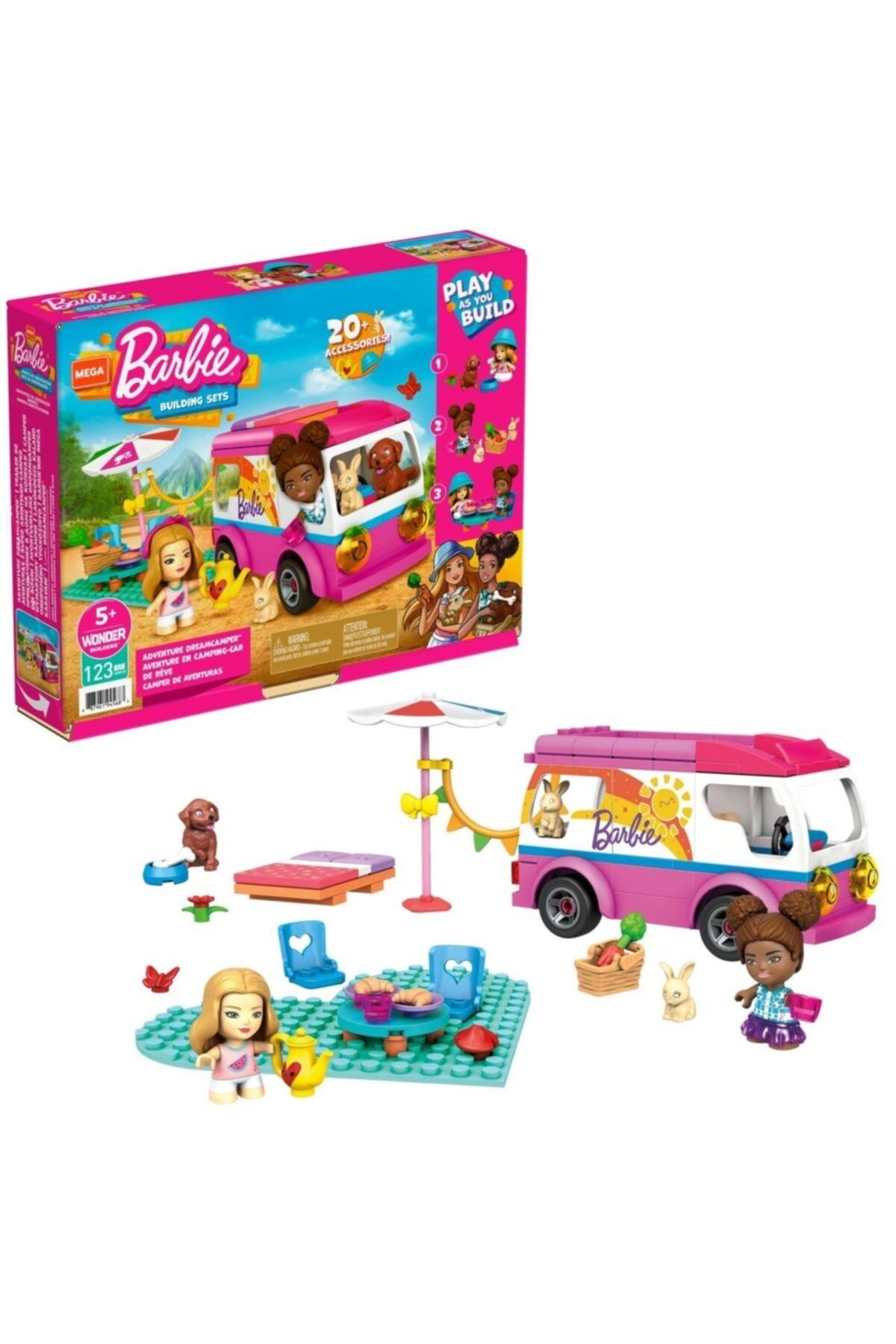 Genel Markalar Mega™ Bloks, Barbie'nin Mega Karavanı, 123 Parça, +5 Yaş