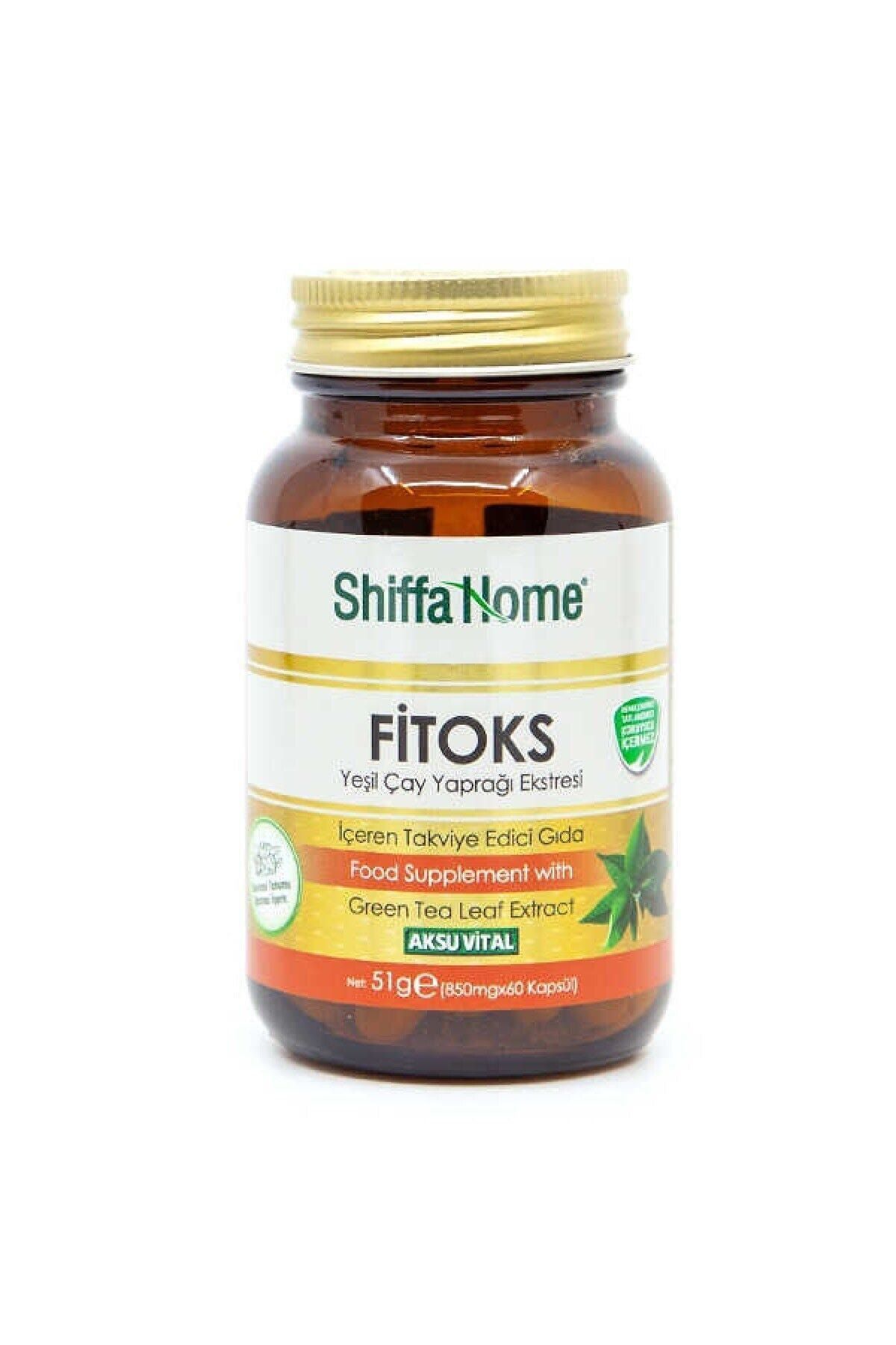 Shiffa Home Fitoks Yeşil Çay Yaprağı Ekstresi 860 Mg. 60 Kapsül Aksu Vital
