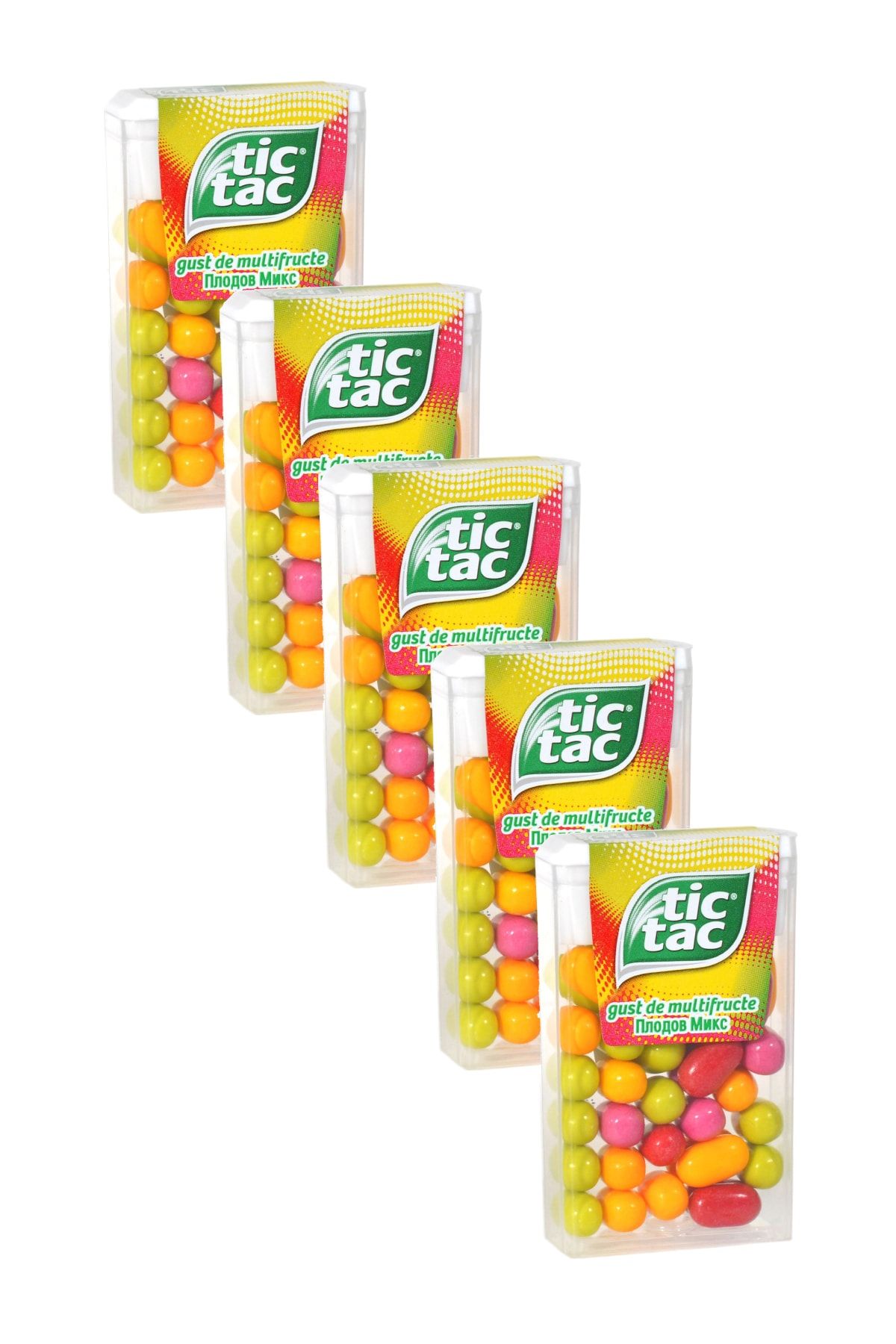 Tic Tac Karışık Meyveli Şeker 18 gr Özel Seri Mix Fruit Şekerleme x 5 Paket