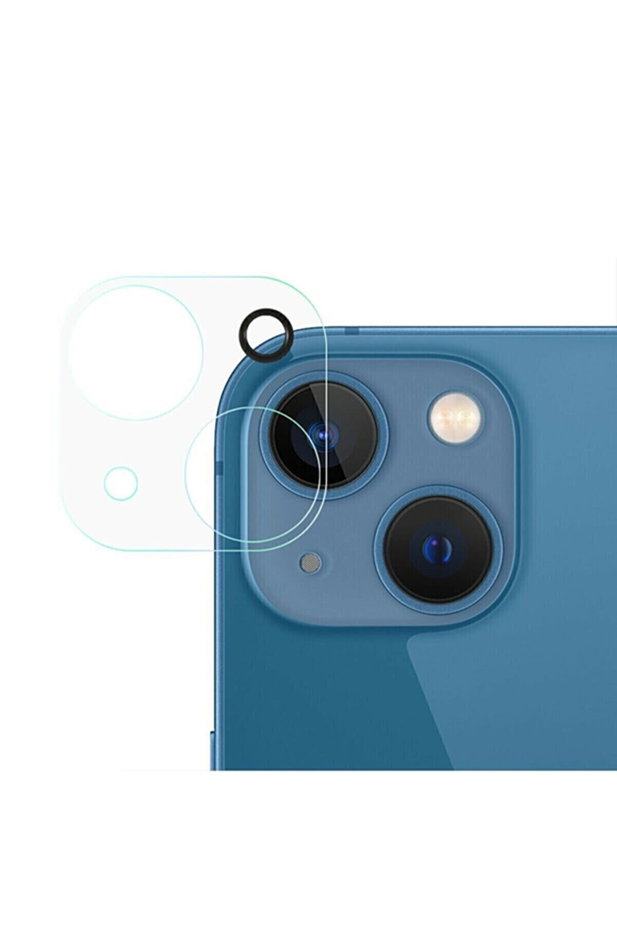 Fibaks Iphone 13 Uyumlu Kamera Lens Koruyucu Cam Filmi Şeffaf Uyumlu
