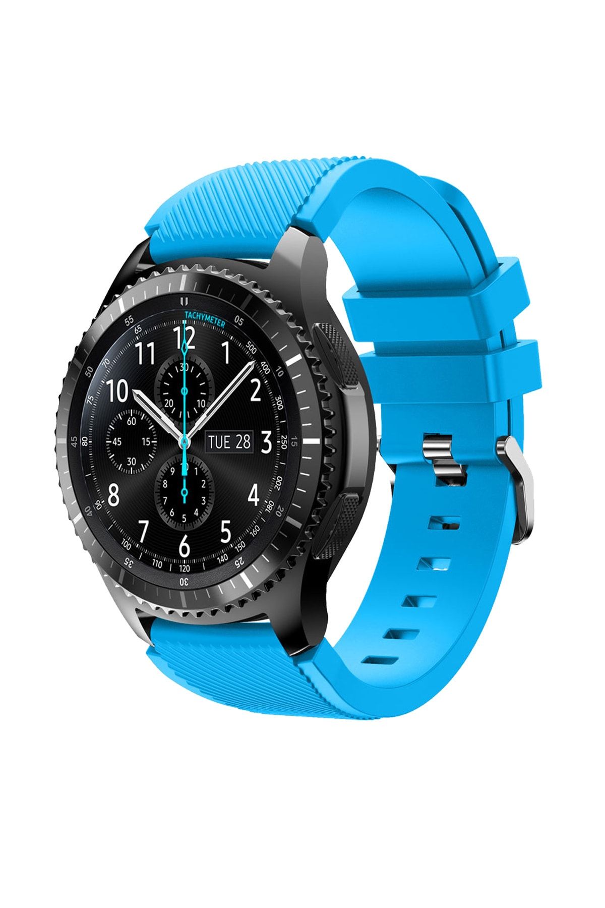Huawei Watch Gt 2 46mm Uyumlu Klasik Çizgi Desenli 22mm Silikon Kordon