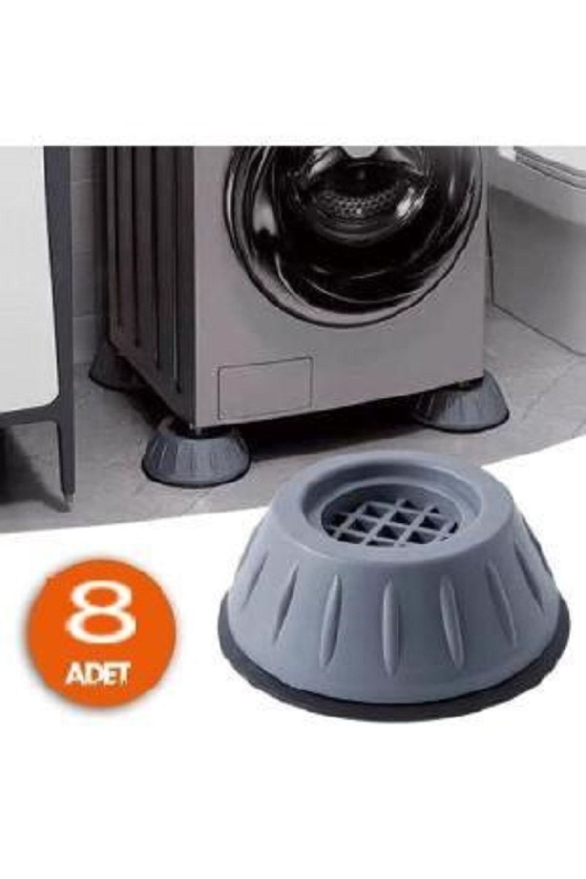 Lilya Home Beyaz Eşya Altlığı Ayağı 2 Set-8 Adet Çamaşır Makinası Buzdolabı Yükseltici Titreşim Önleyici