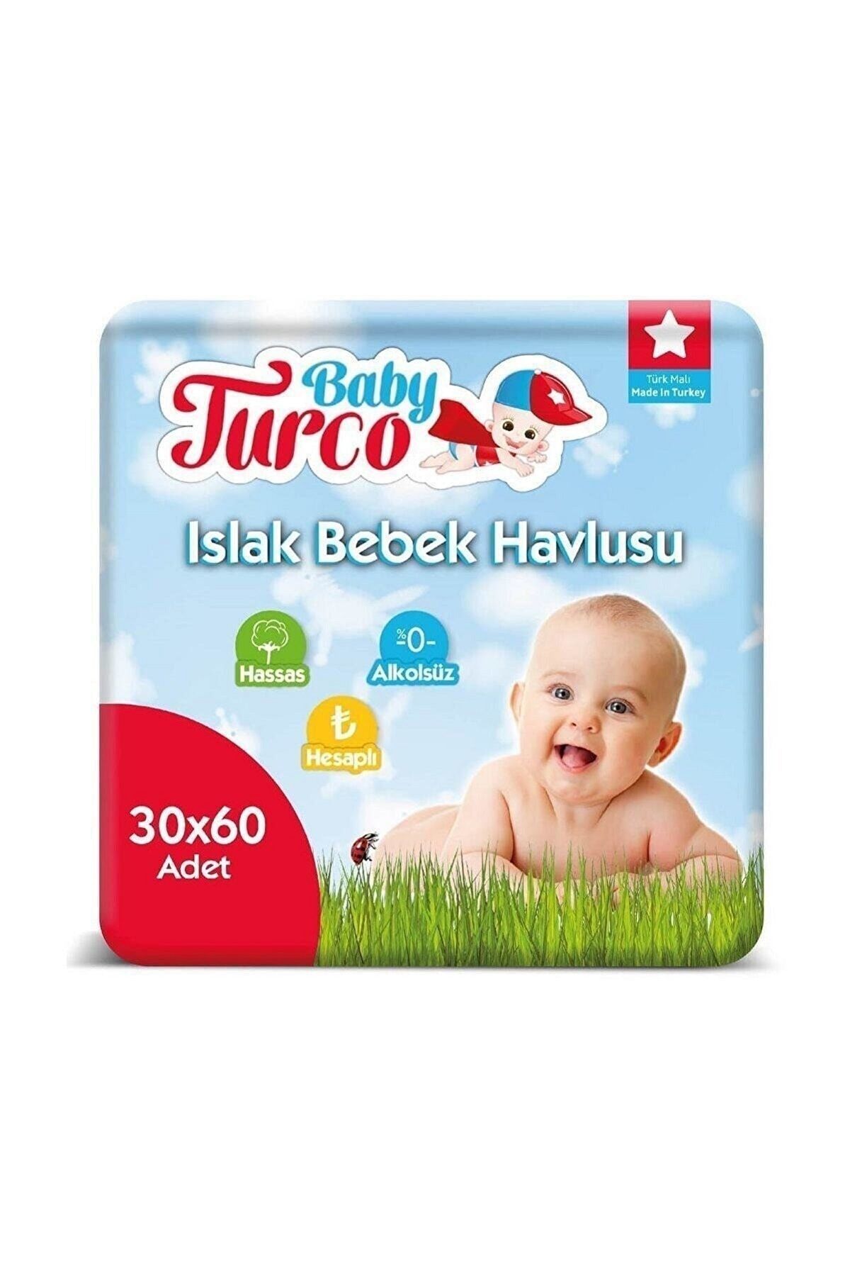 Baby Turco Klasik Plastik Kapaklı 3'lü Set 180 Yaprak Islak Havlu Mendil