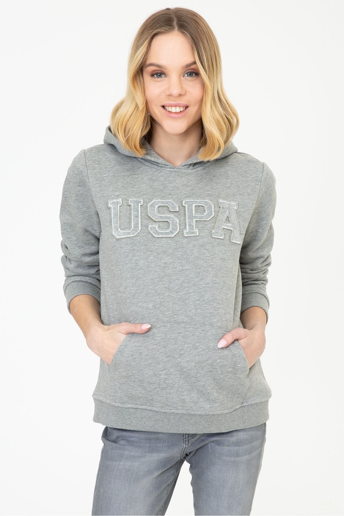 U.S. Polo Assn. Gri Kadın Sweatshirt