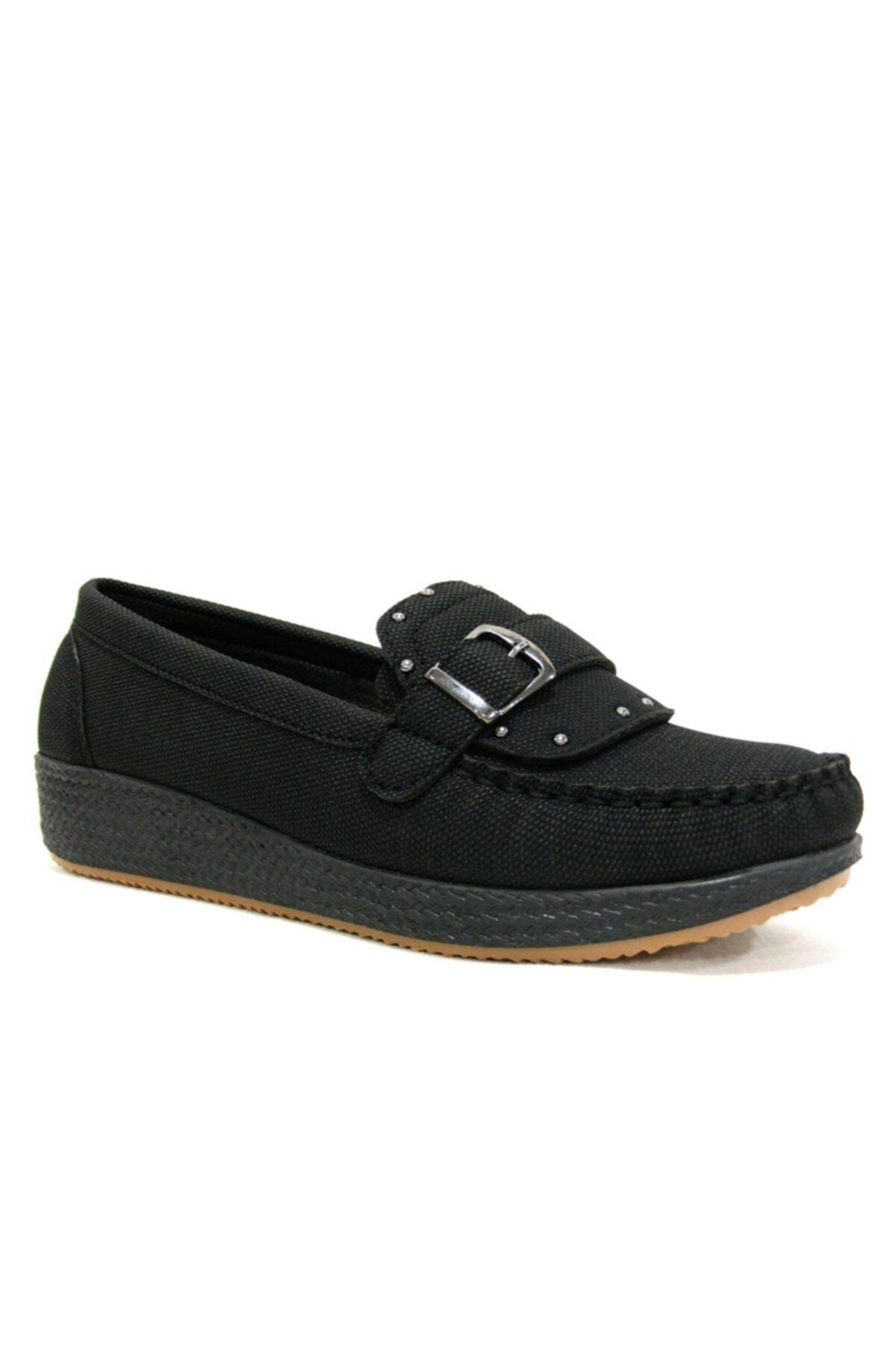 Annamaria Siyah Dolgu Topuk Comfort Ayakkabı
