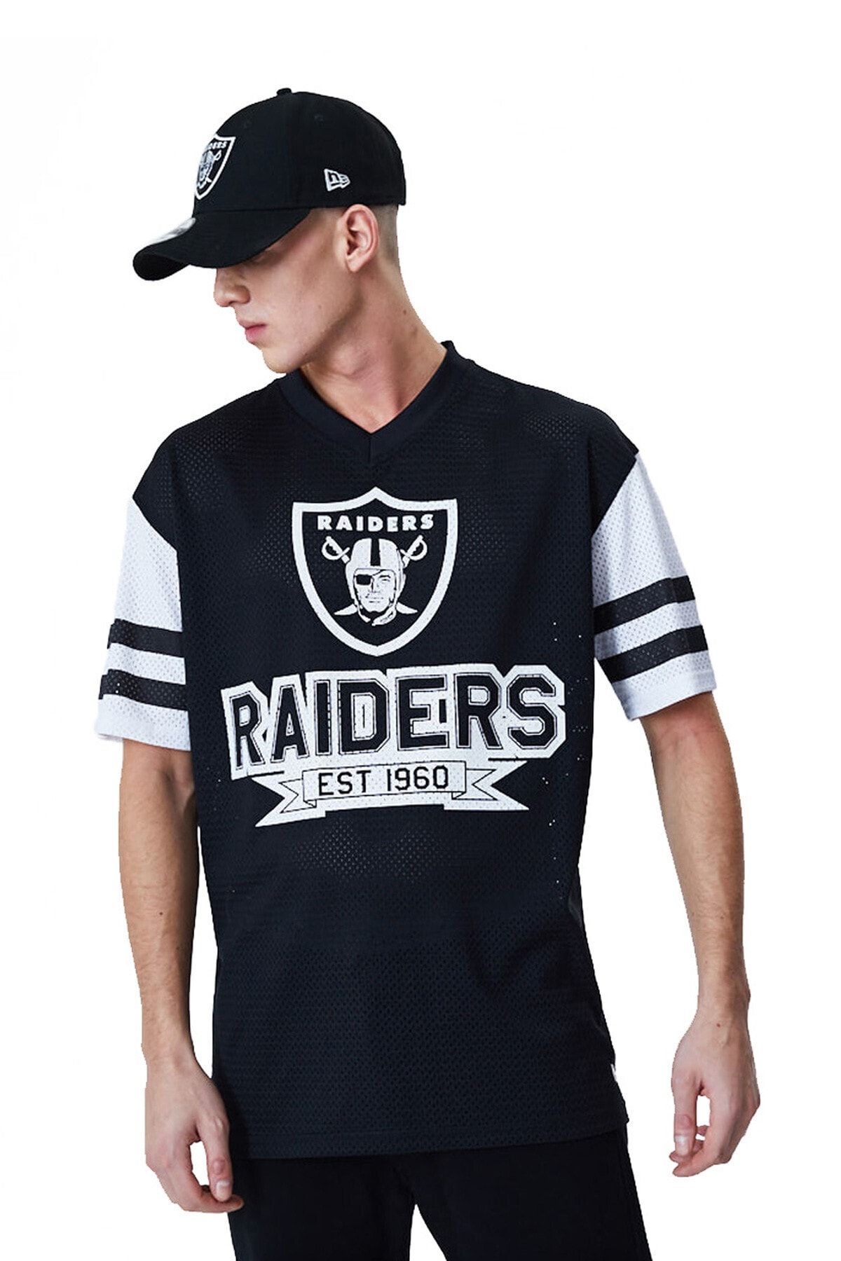 NEW ERA Nfl Oakland Raiders Contrast Sleeve Oversized T-shirt 12195345