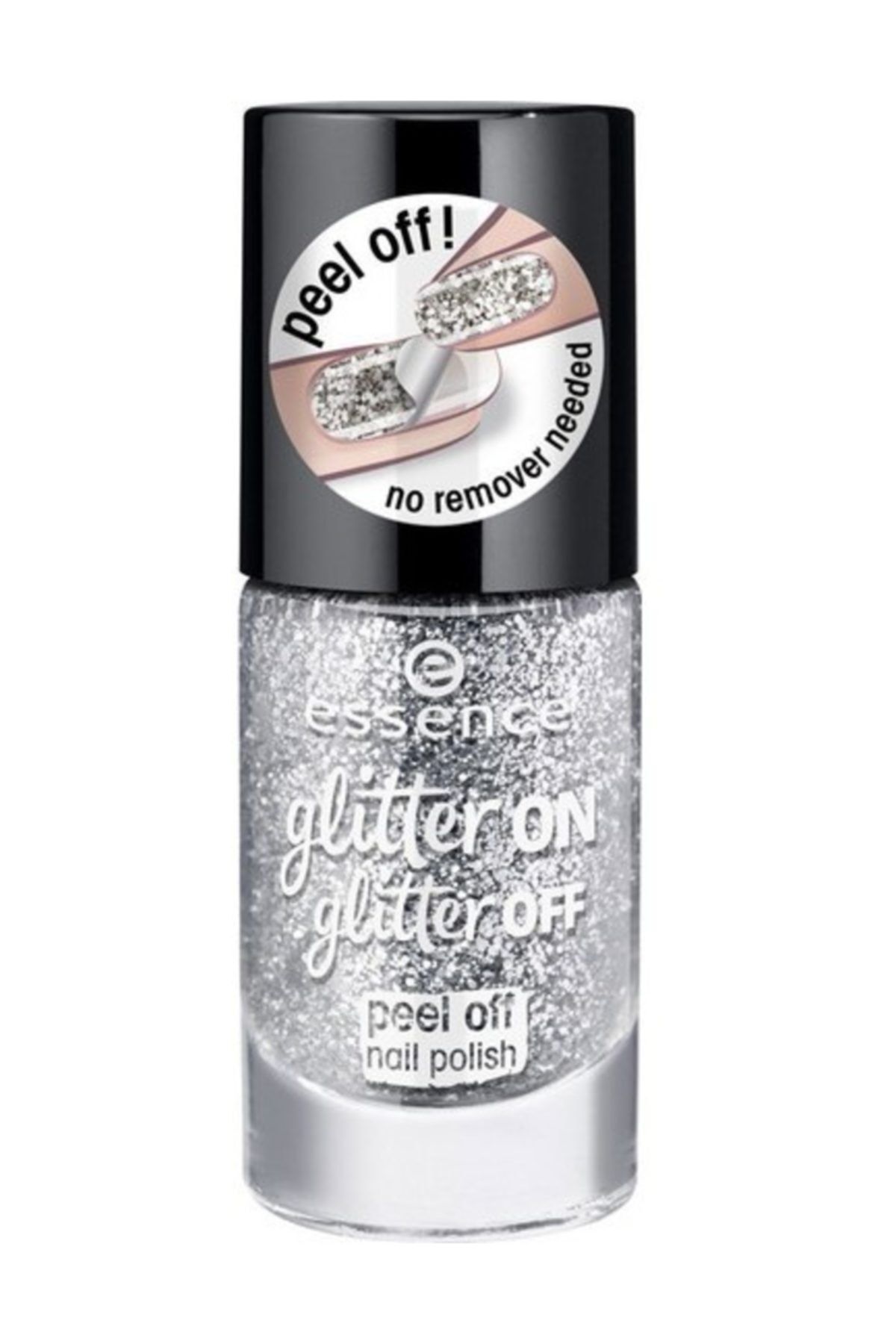 Essence Parıltılı Tırnak Cilası - Glitter On Glitter Off Peel Off Nail Polish 01