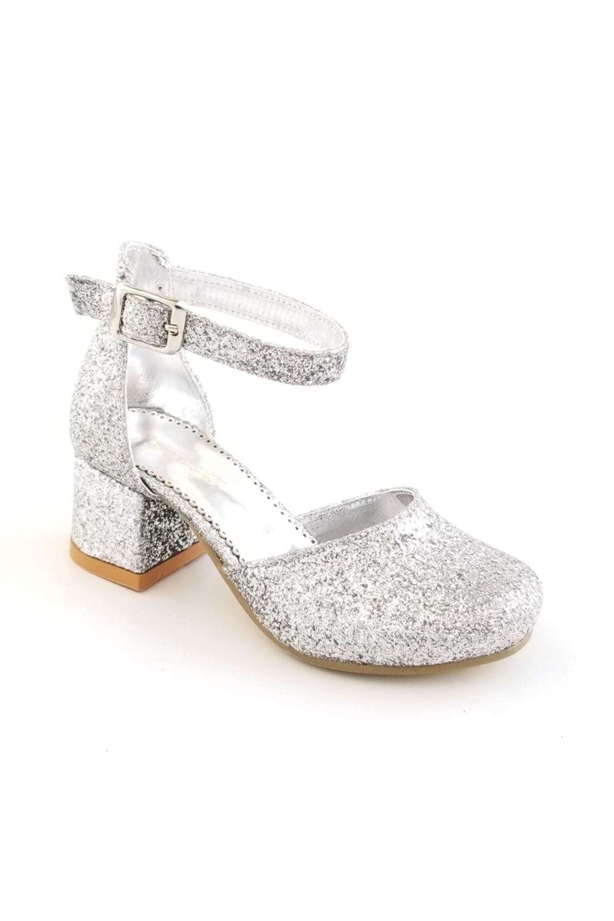 SWEETY Kız Çocuk  Simli Topuklu Ayakkabı Gümüş 148