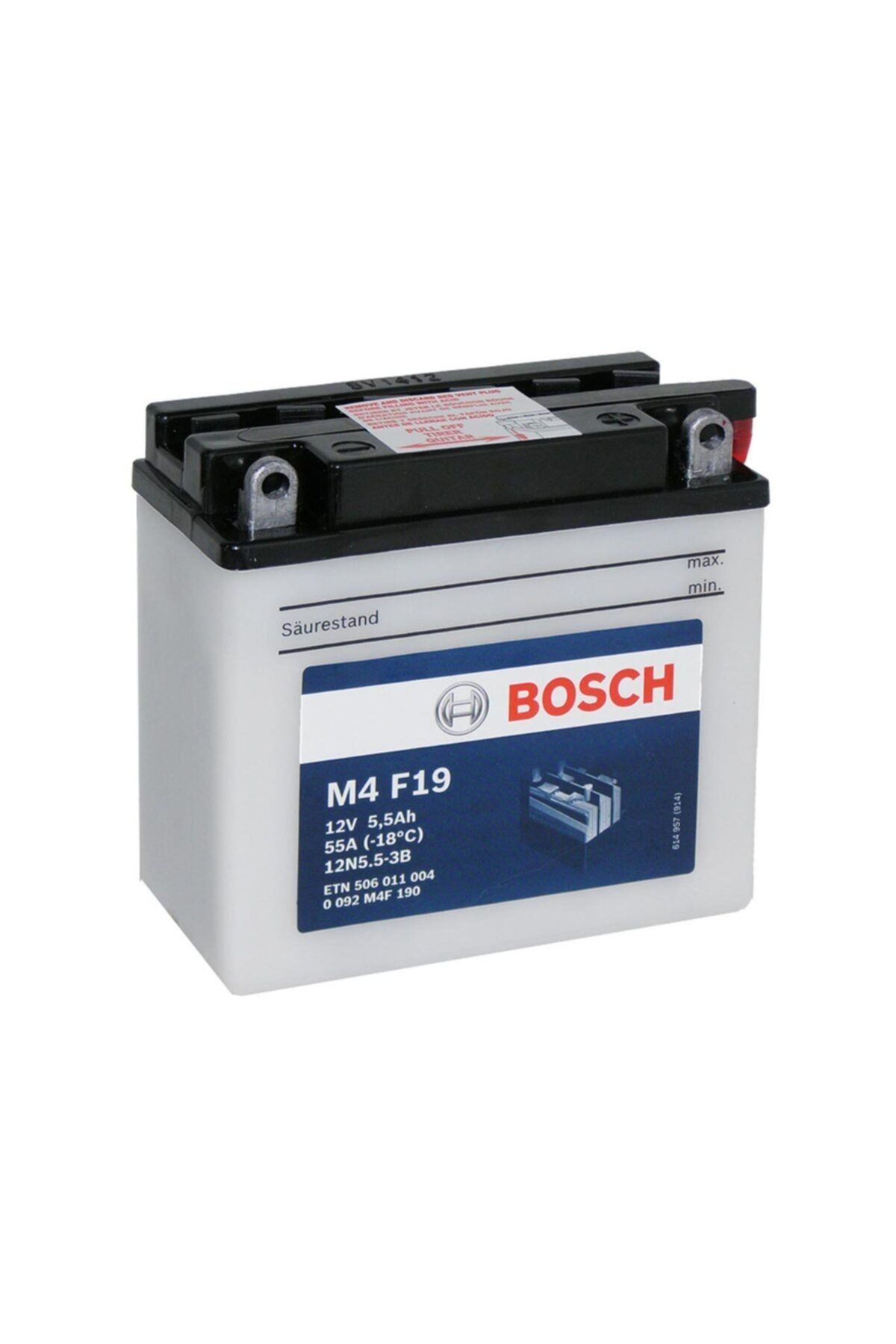 Bosch M4f19 12n5.5 12 Volt 6 Amper Motosiklet Aküsü