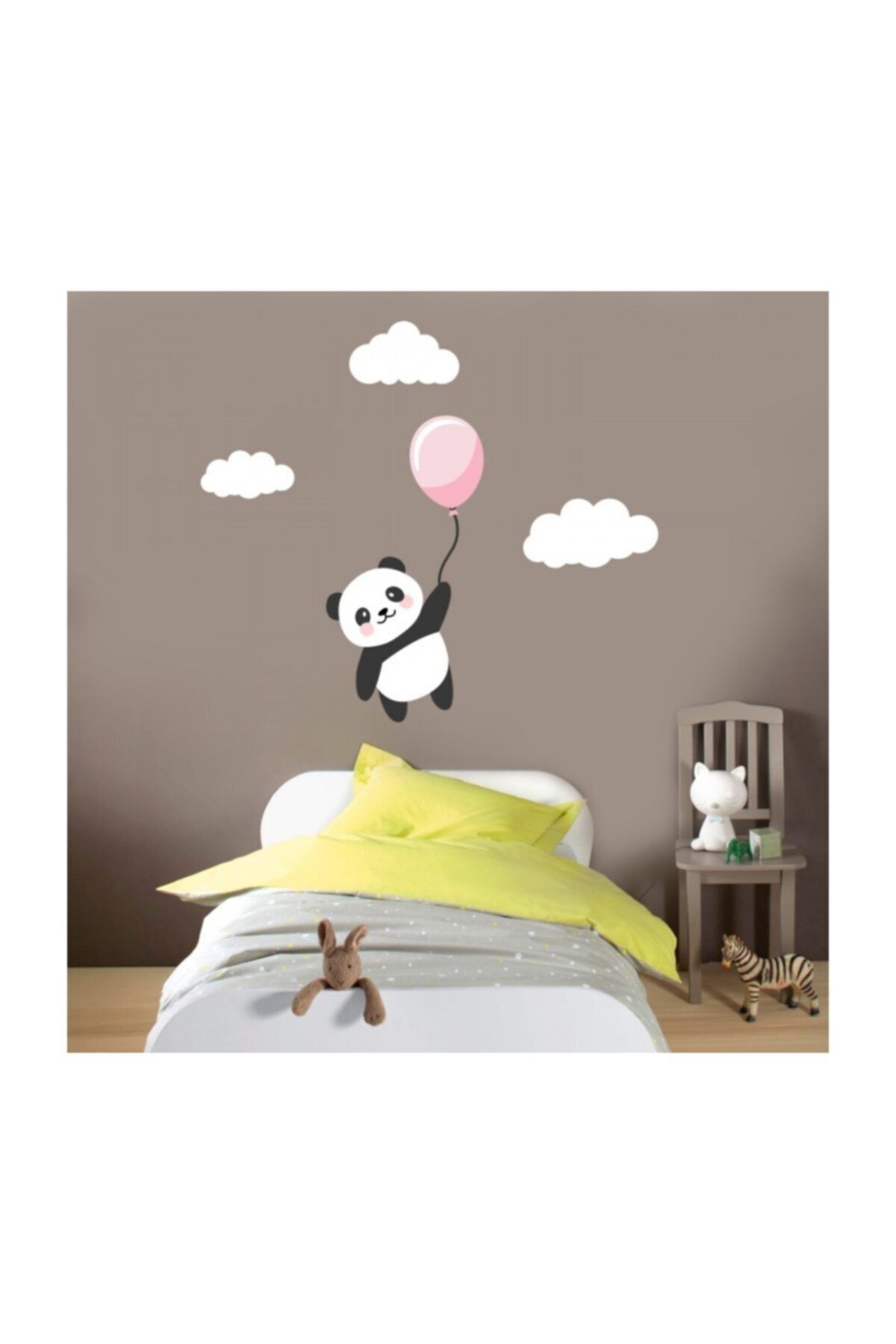 Artikel Uçan Panda Duvar Sticker, Çocuk Odası Sticker,duvar Dekorasyonu