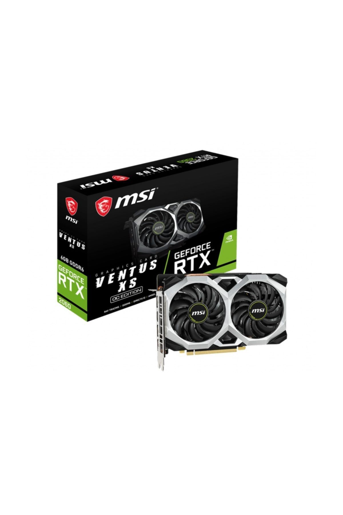 MSI GeForce RTX 2060 VENTUS XS 6G OC RTX2060 6GB GDDR6 192B (1XHDMI 3XDP) Ekran Kartı
