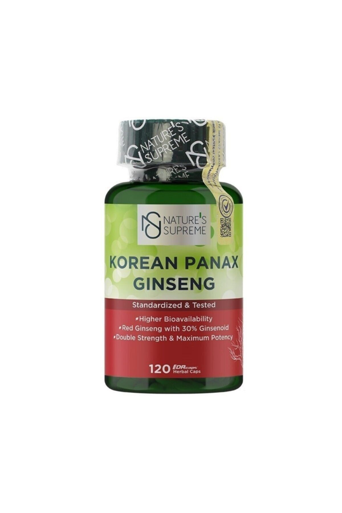 Natures Supreme Korean Panax Ginseng 120 Kapsül