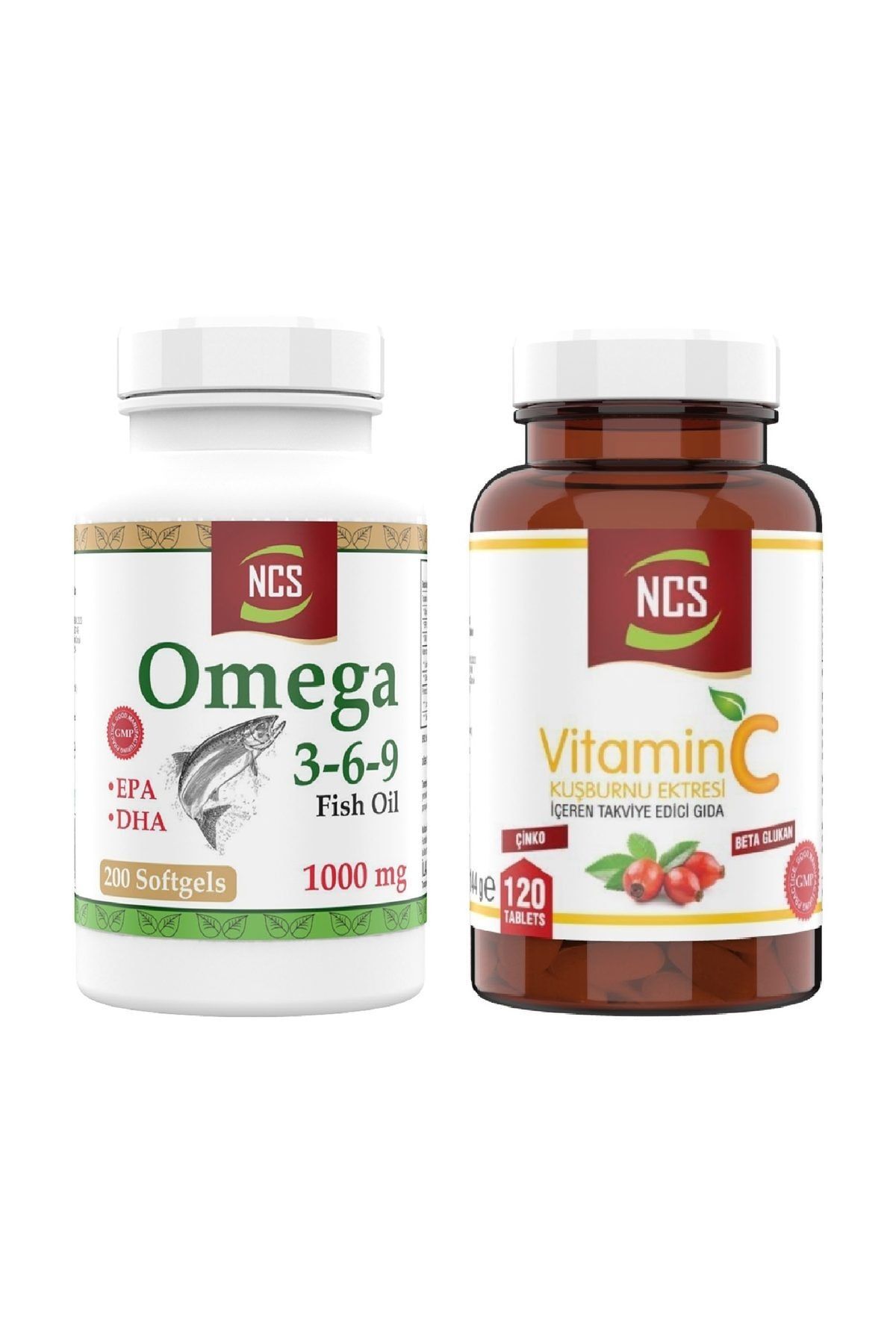 Ncs Omega 3 6 9 Balık Yağı 200 Softgel Vitamin C 120 Tablet