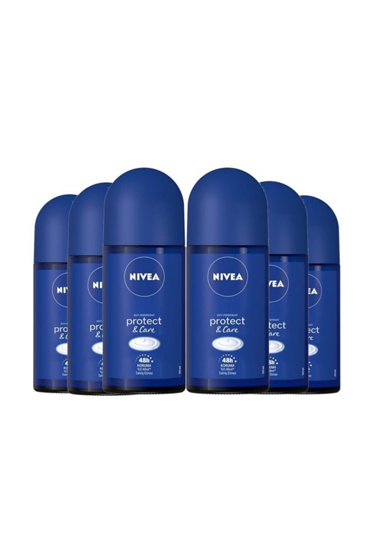 NIVEA Protect&care Kadın Roll On 50 ml*6 Adet Avantajlı Paket