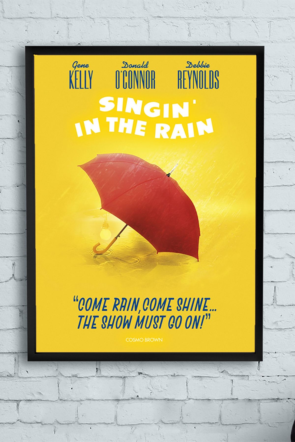 Postermanya Singin In The Rain Film Afişi Çerçeveli Tablo 6 (21x30cm)