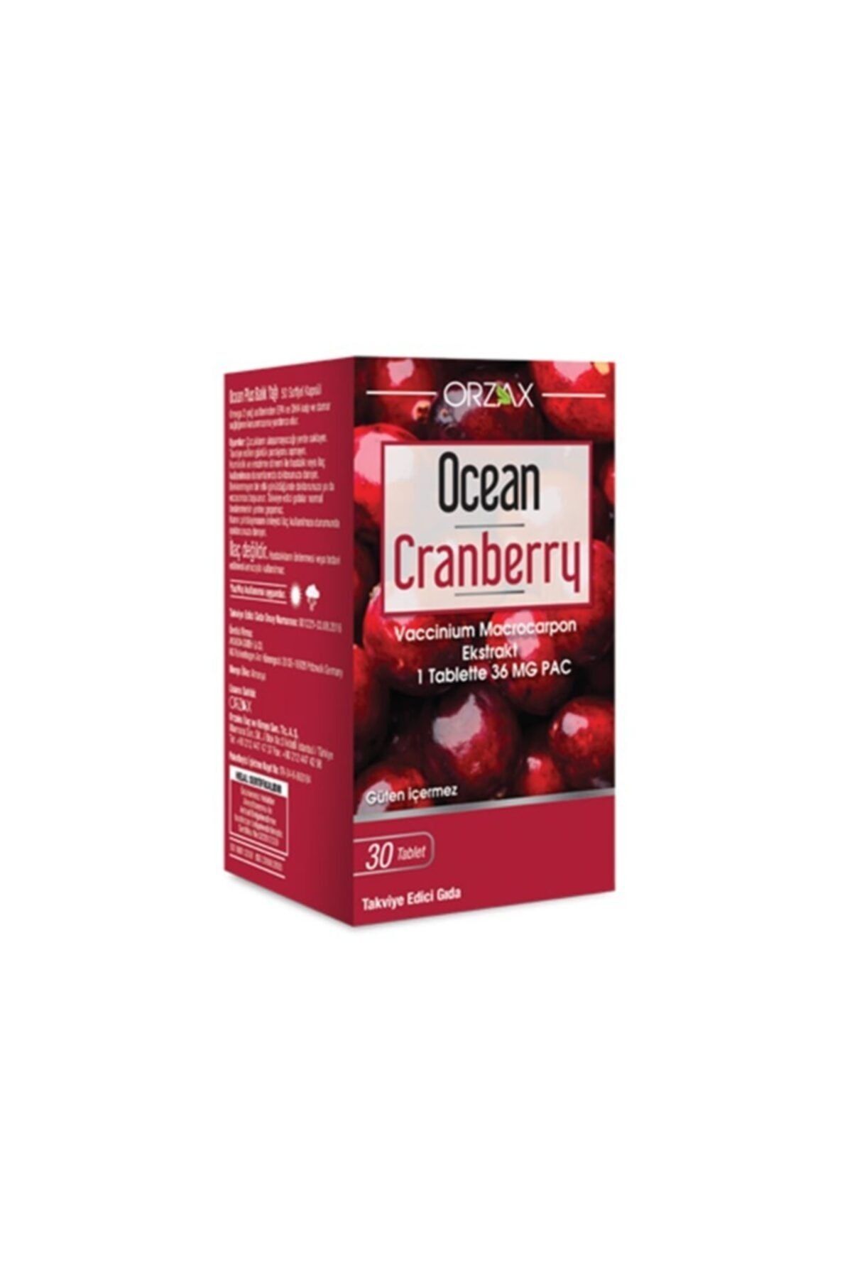 Ocean Ocean Cranberry Turna Yemişi Ekstresi 36 mg Pac 30 Tablet