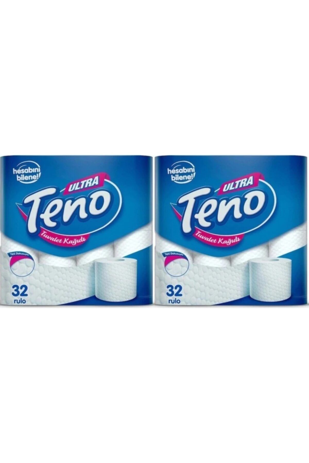 Teno Ultra Çift Katlı Tuvalet Kağıdı 32 Rulo 2 Adet
