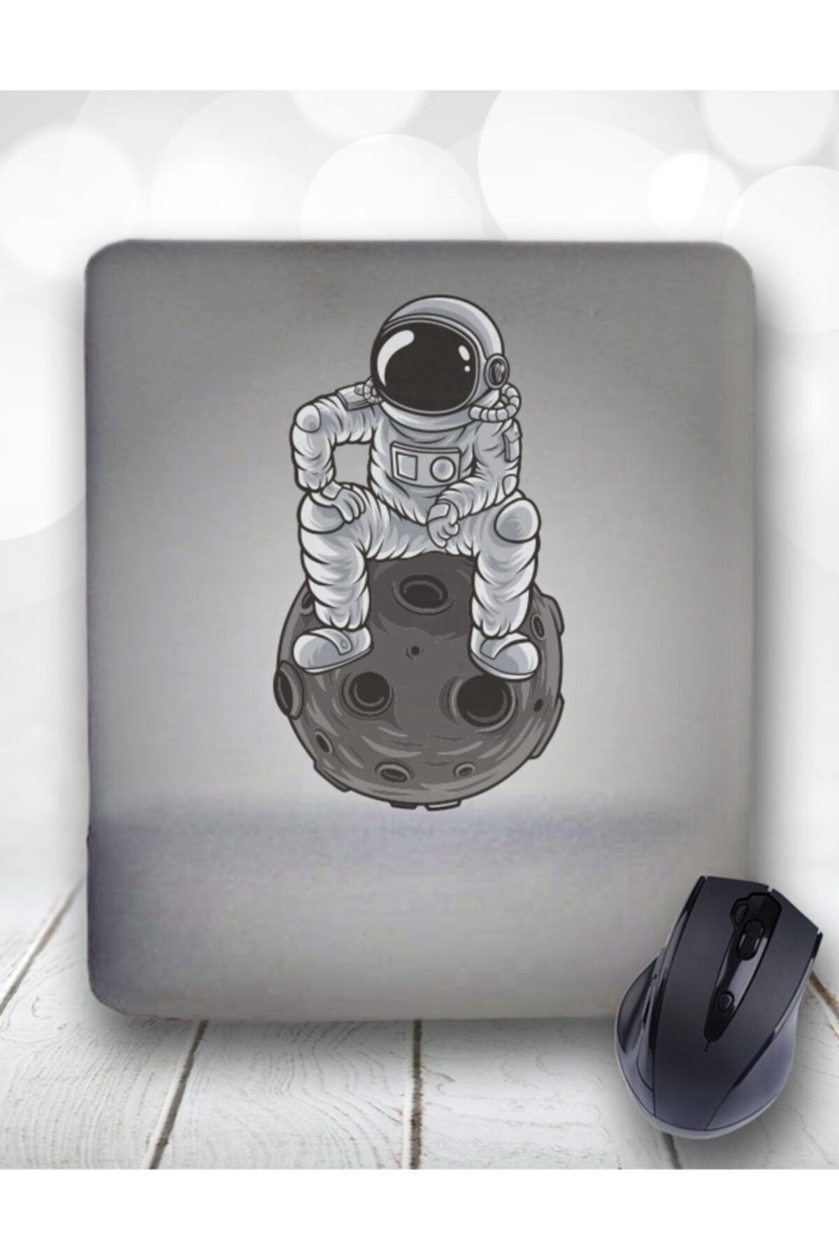 Atölye Çizgi Astronot Bilek Destekli Mouse Pad