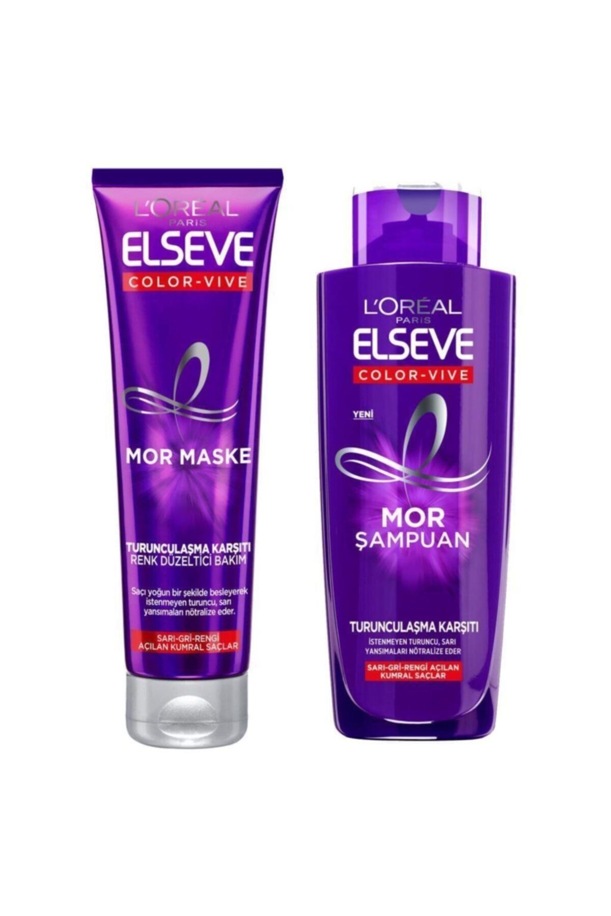 Elseve Loreal Color-Vive Silver Mor Şampuan 200 ml + Maske 150 ml