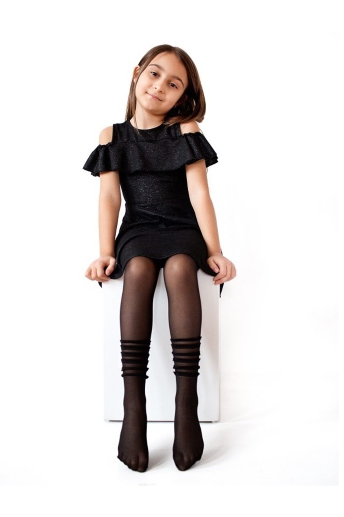 İTALİANA Bileği Fırfırlı Desenli Kız Çocuk Çorabı