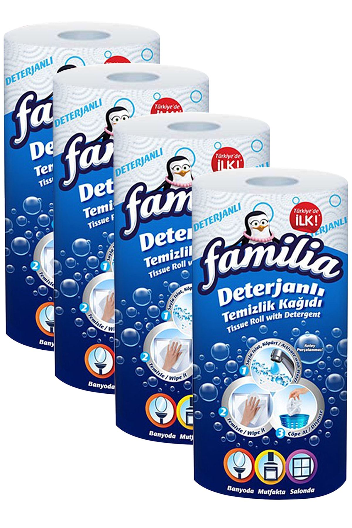 Familia Deterjanlı Temizlik Kağıdı 4 Paket