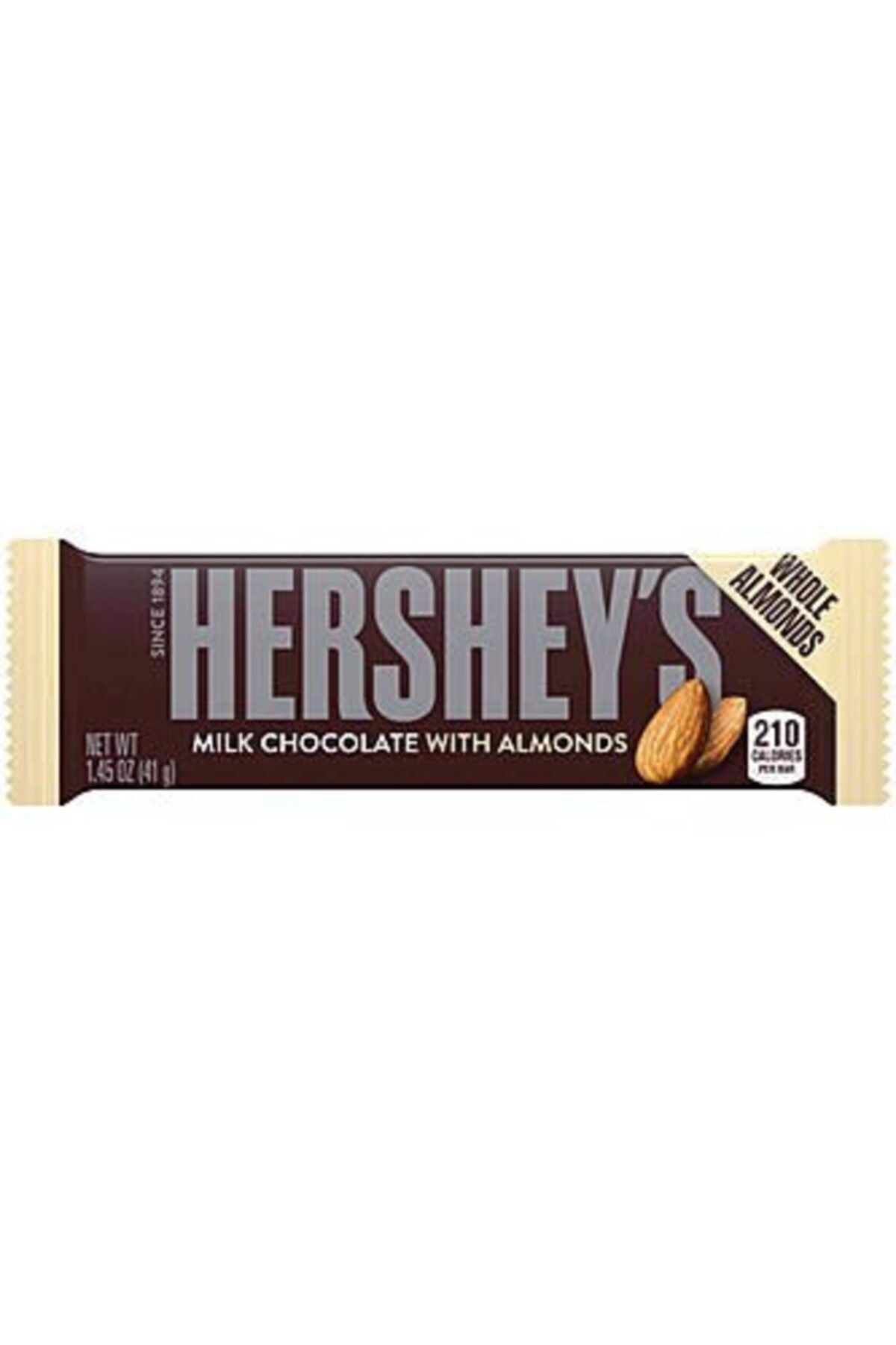 Hershey's Milk Chocolate With Almons 41 gr Menşei Amerika