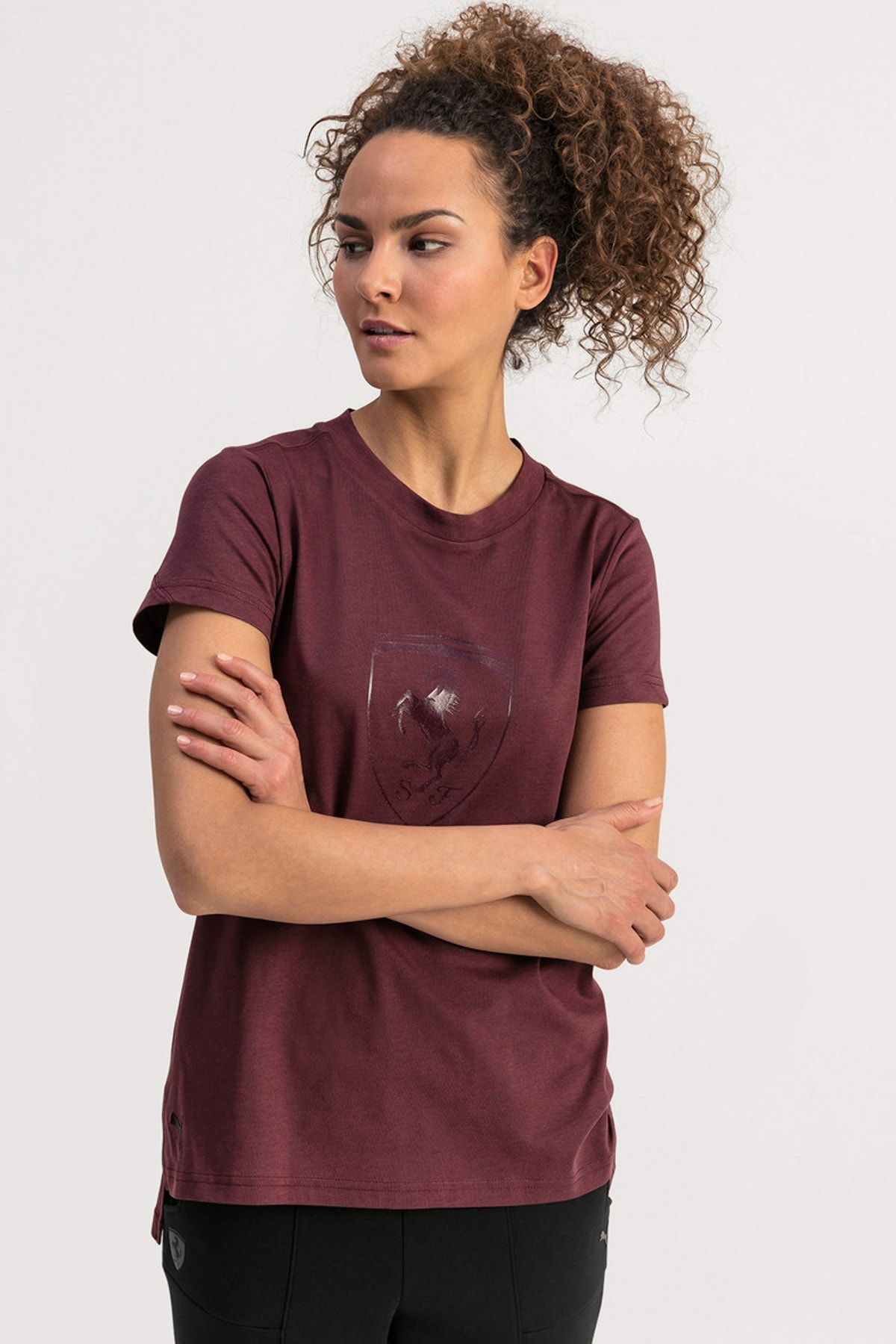 Puma FERRARI BIG SHIELD Kadın T-Shirt