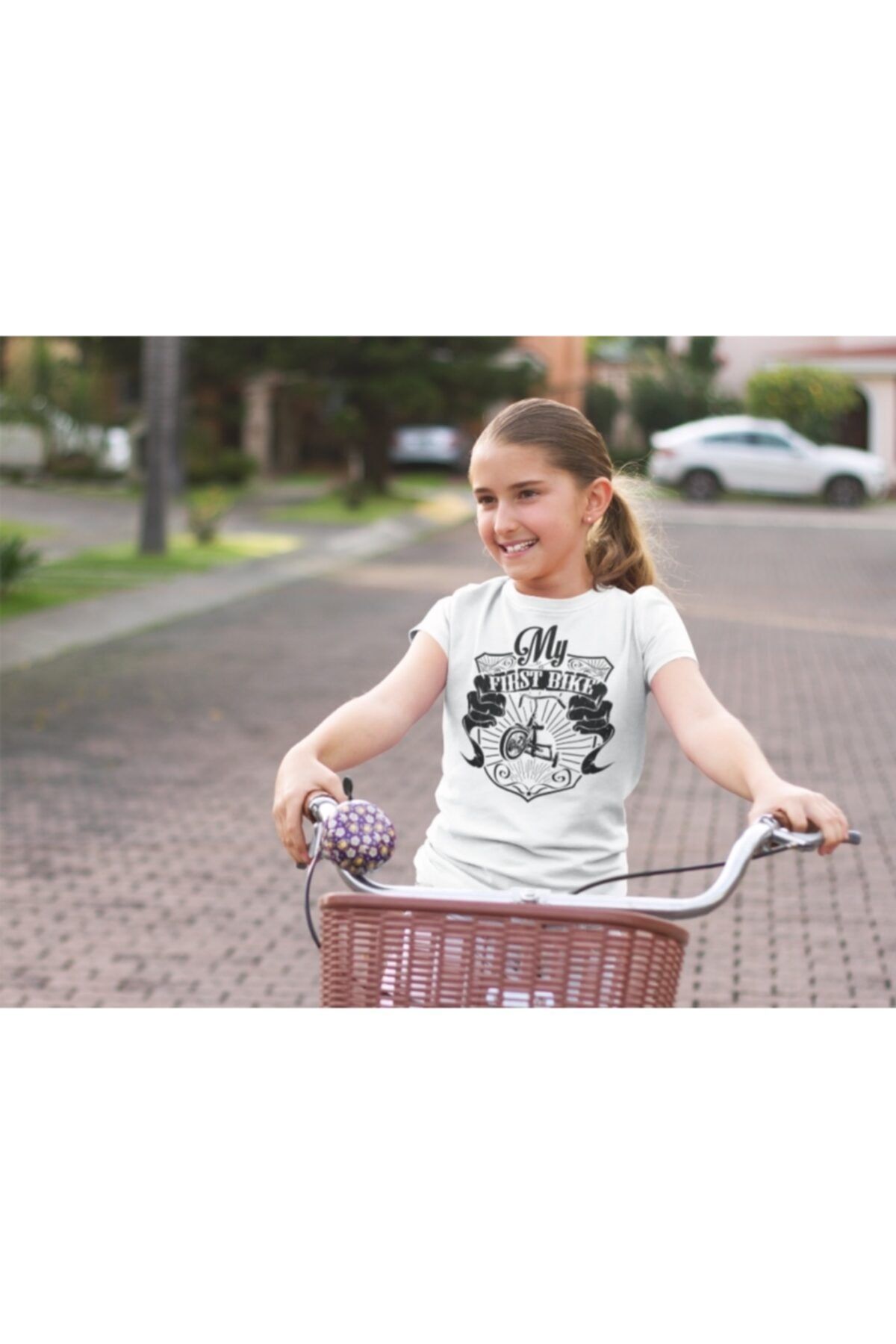 SCUBAPROMO My First Bike Beyaz Kız Çocuk Tişört