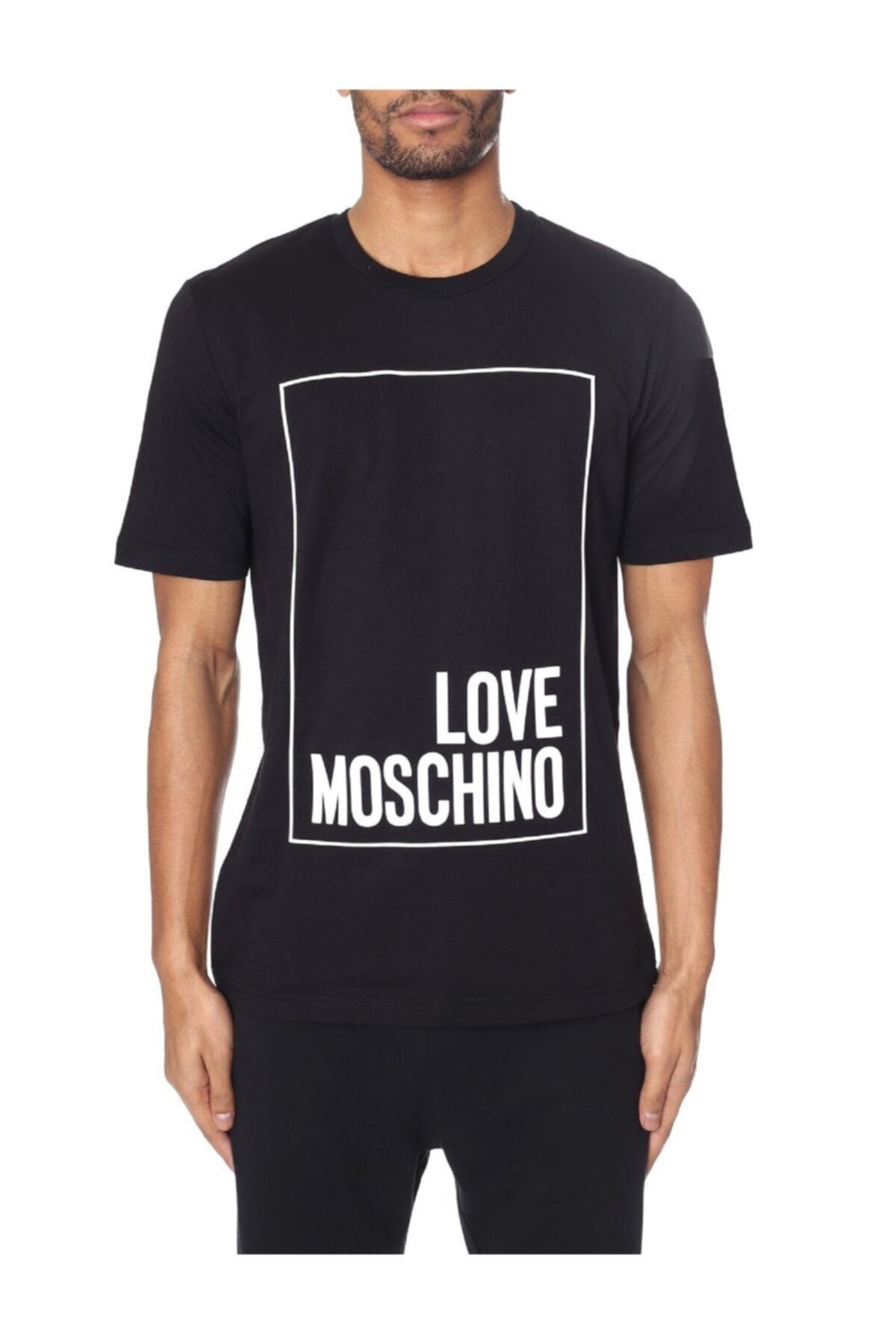Moschino Sıfır Yaka Beyaz Erkek T-shirt