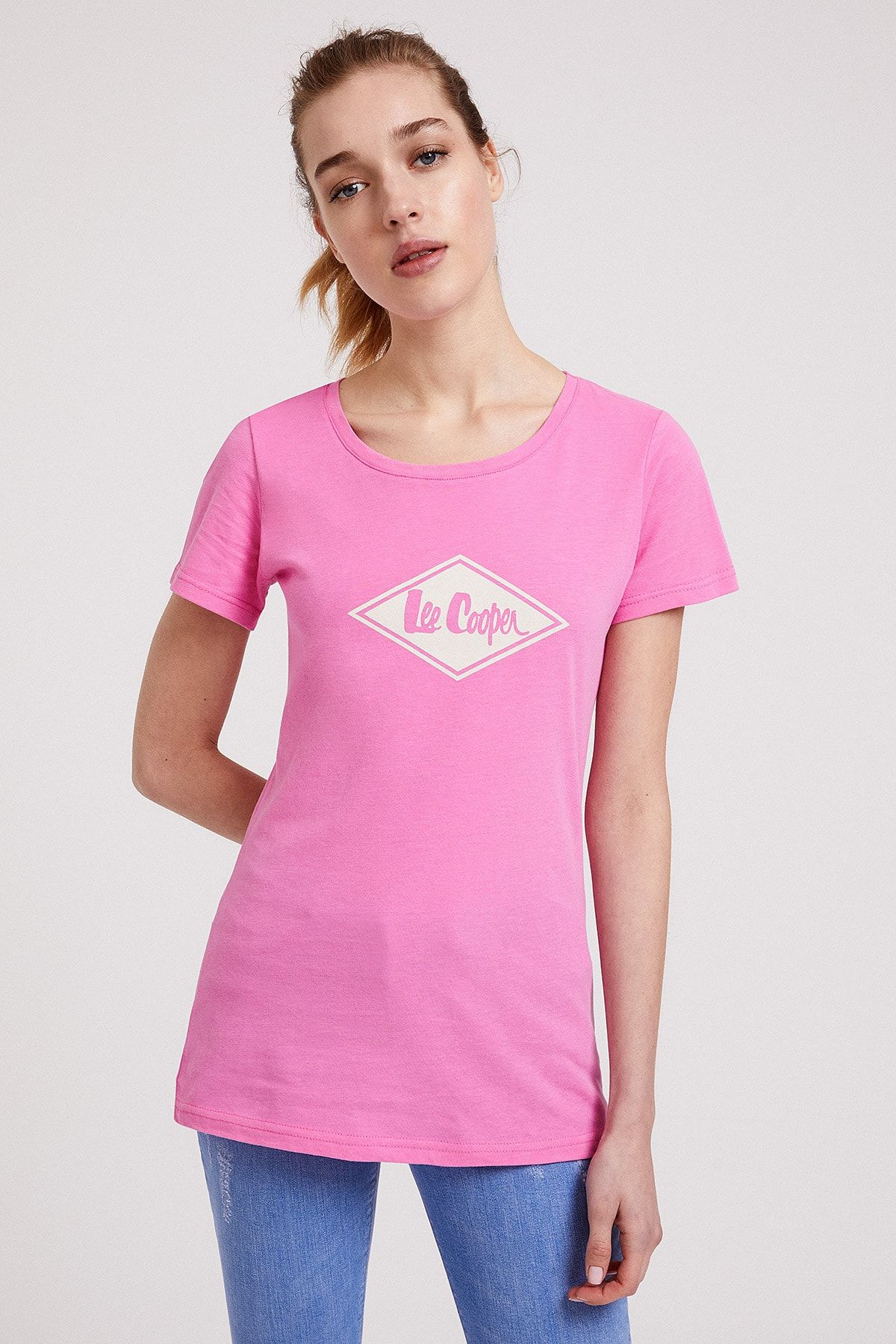 Lee Cooper Kadın Jade O Yaka T-Shirt Pembe 202 LCF 242012