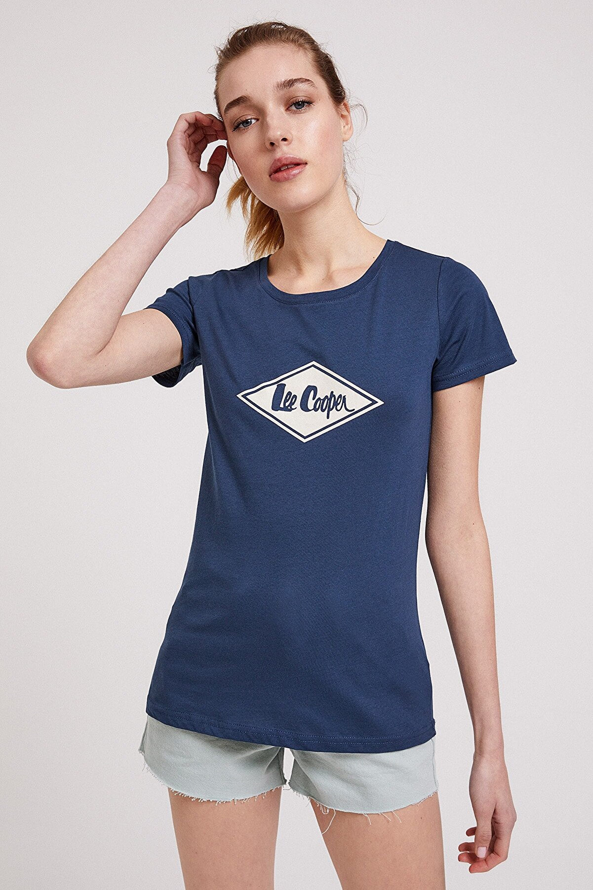 Lee Cooper Kadın Jade O Yaka T-Shirt İndigo 202 LCF 242012