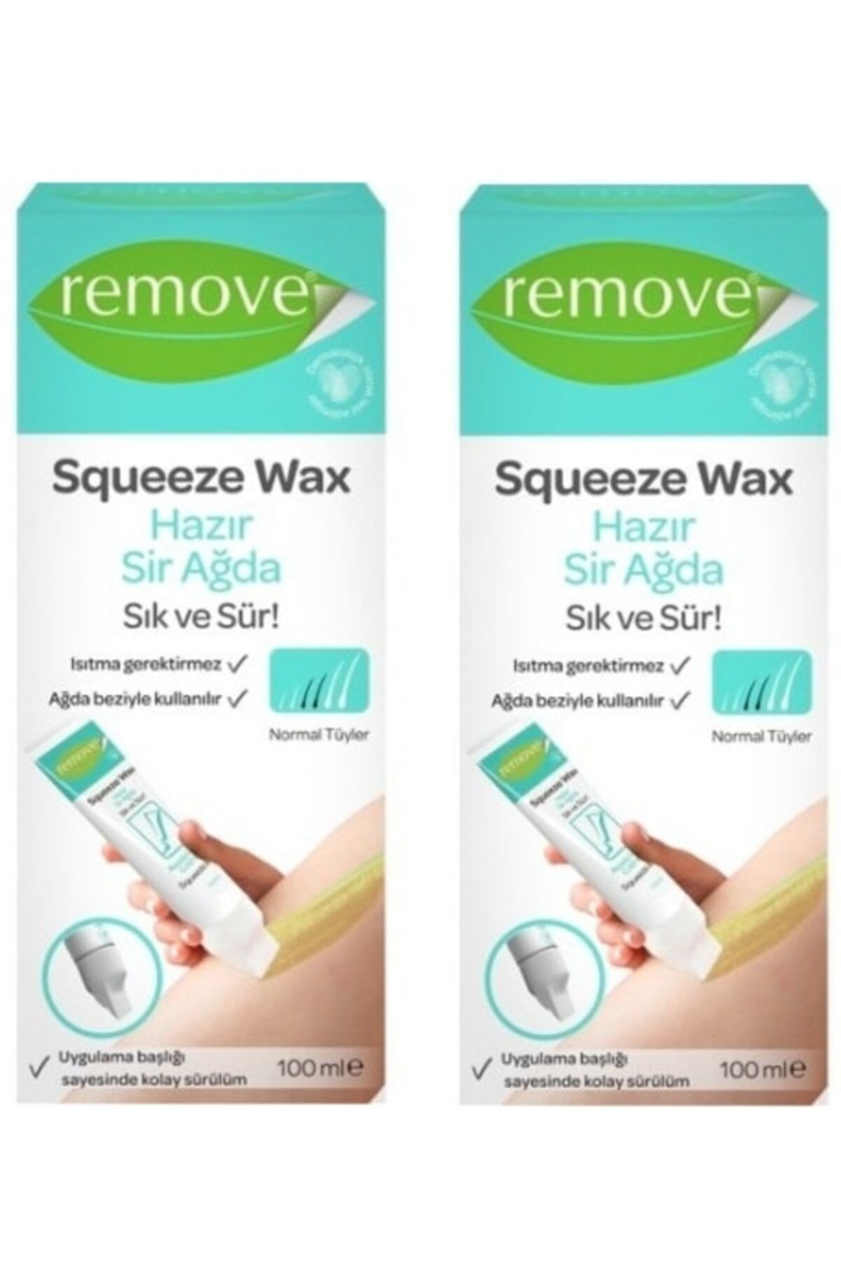 remove Squeeze Wax Hazır Sir Ağda Normal Ciltler Için 100 ml X 2 Adet
