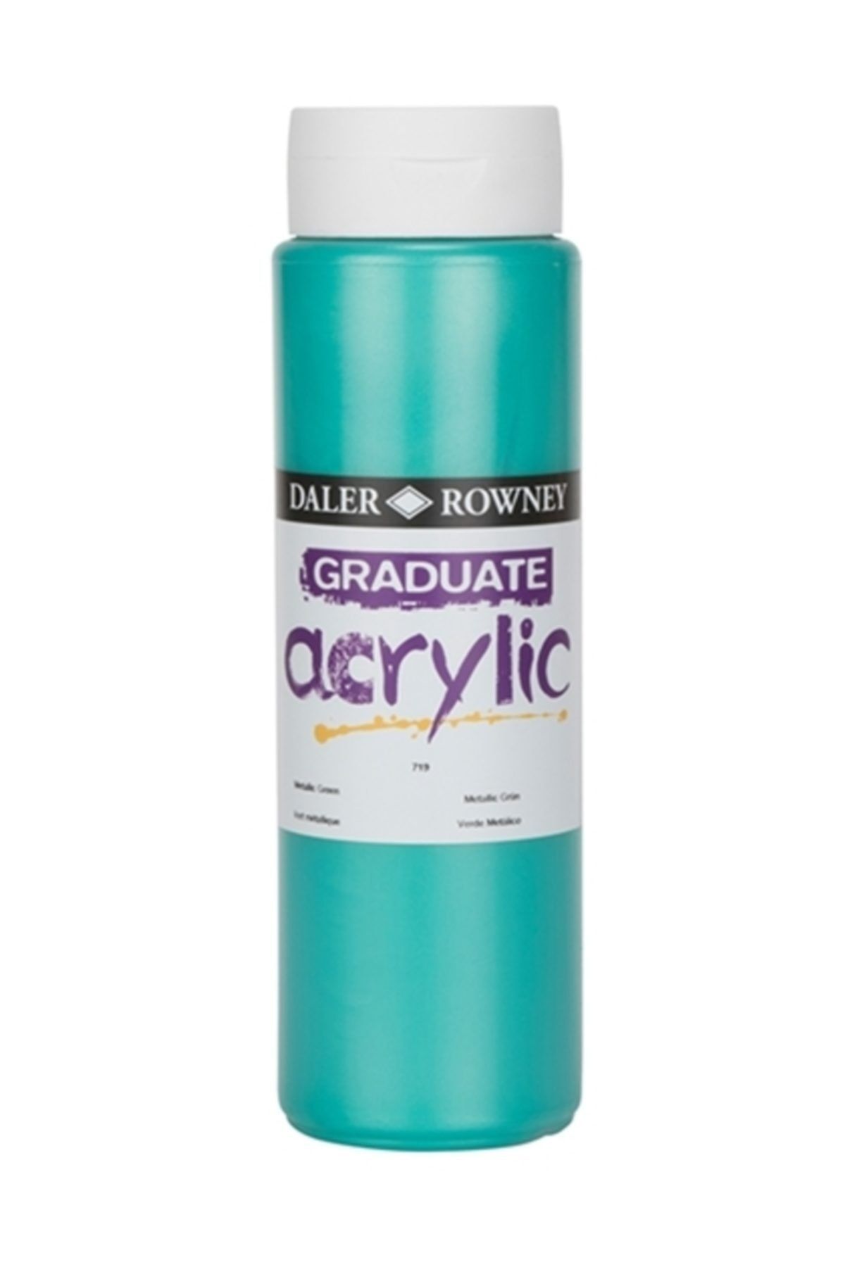 Daler Rowney Graduate Akrilik Boya 500ml 710 Metallic Green