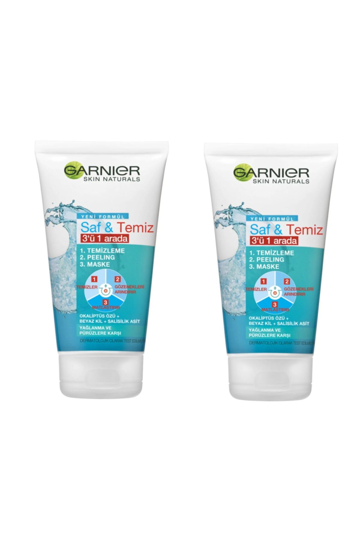 Garnier Saf & Temiz 3'ü 1 Arada Yağlanma Ve Pürüzlere Karşı Temizleme Jeli 150 Ml X 2 Adet