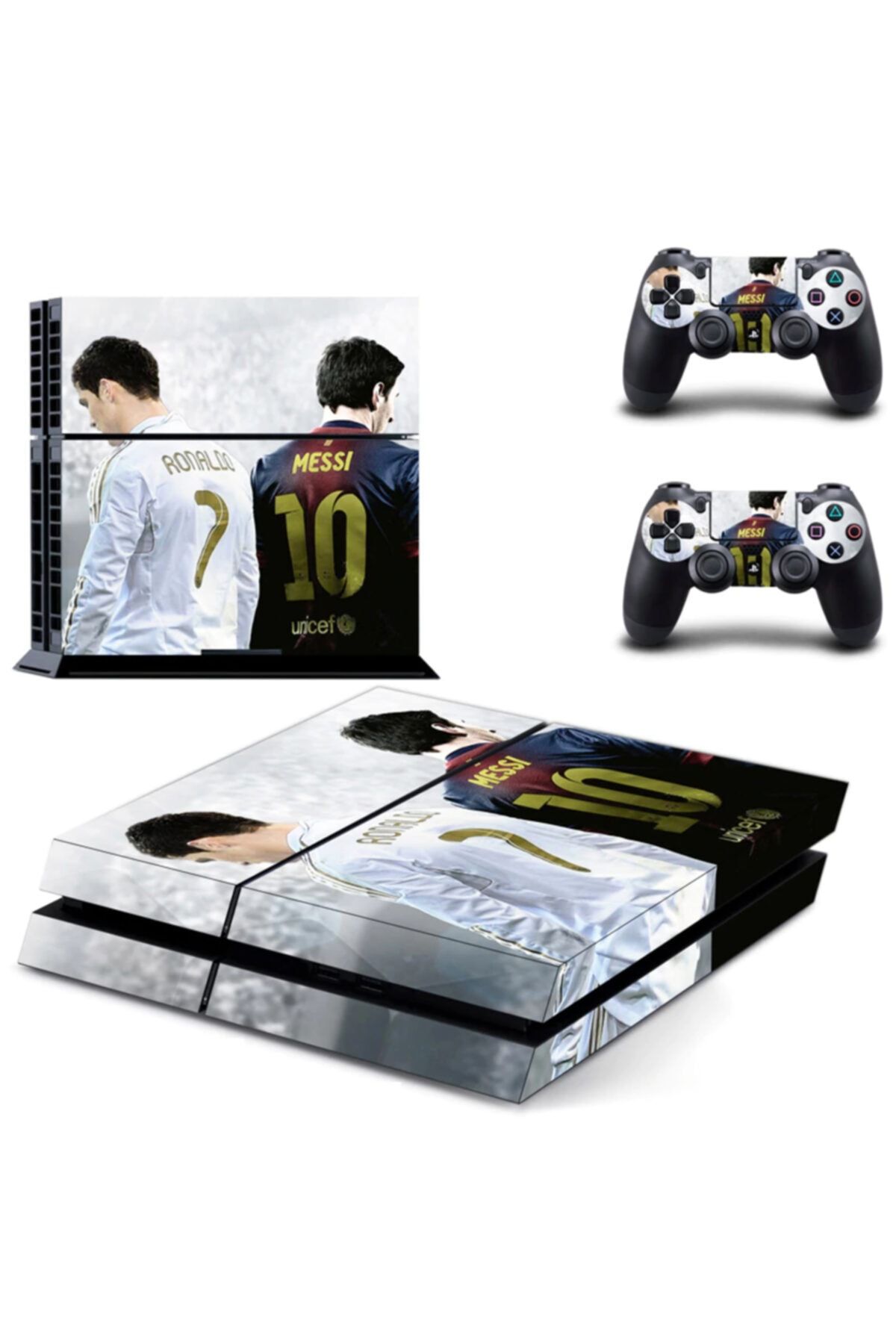 Genel Markalar Ronaldo - Messi Playstation 4 Fat Sticker Kaplama