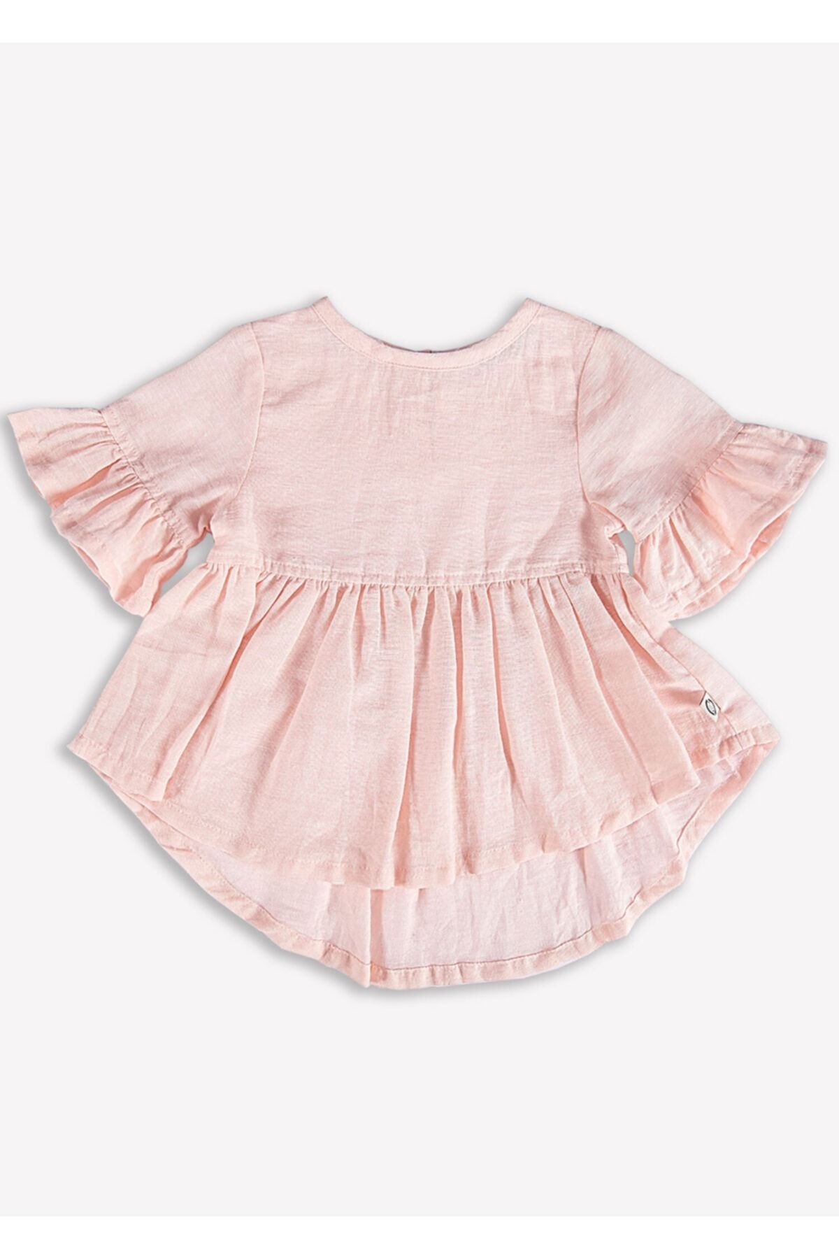 Ozmoz By Mukadder Özden Organik Kız Bebek Fırfırlı Yazlık Bluz (4 Farklı Renk Seçeneği İle)