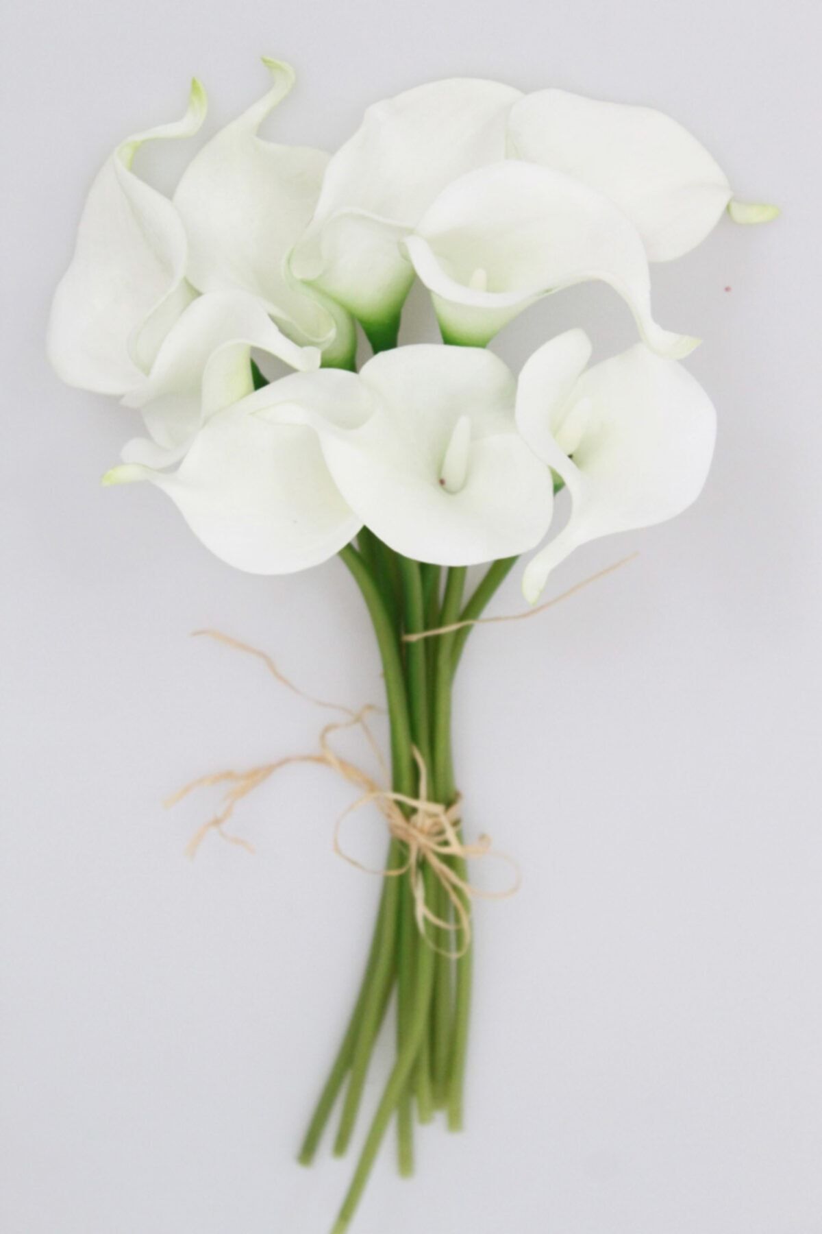 Yapay Çiçek Deposu Yapay Çiçek Islak Gerçek Gala Çiçeği 8 Dal Net Beyaz