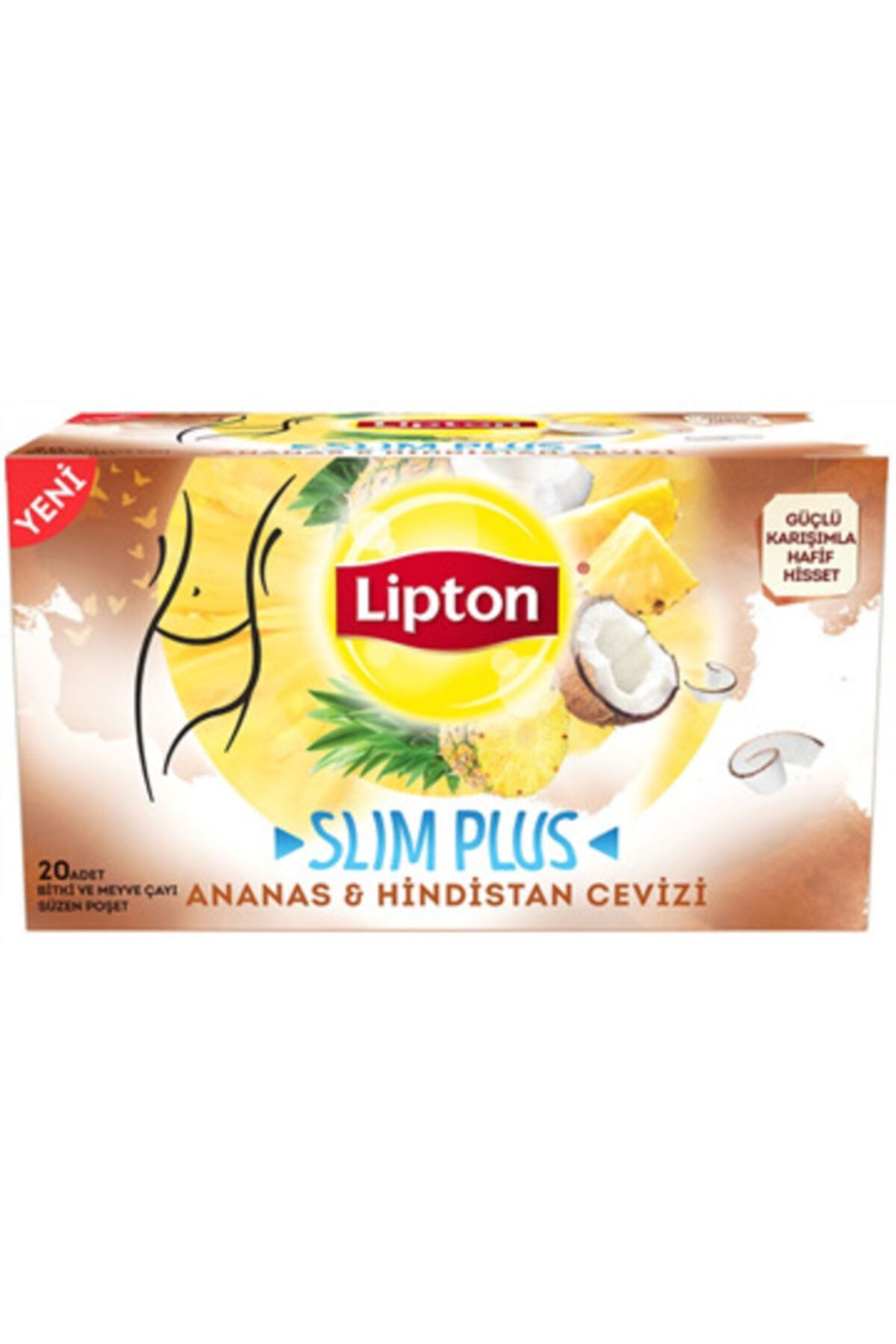 Lipton Slim Plus Ananas & Hindistan Cevizi 20'Li Bardak Poşet 34 Gr