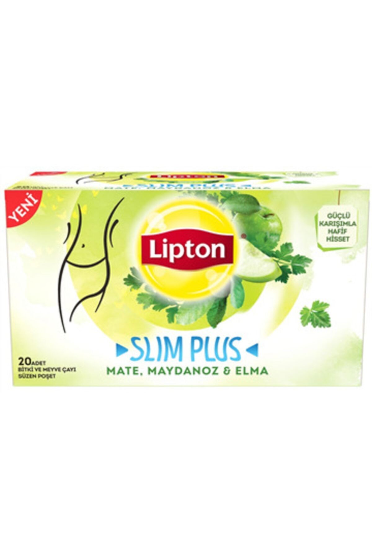 Lipton Slim Plus Mate, Maydonoz & Elma 20'Li Bardak Poşet  34 Gr