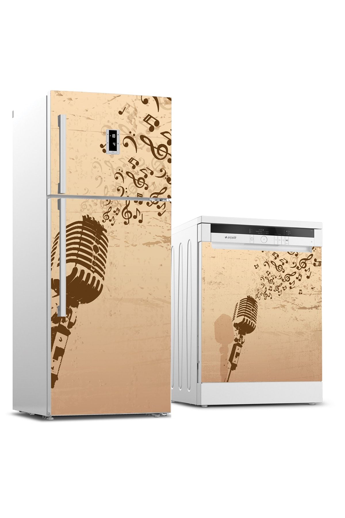 Tilki Dünyası Buzdolabı Ve Bulaşık Makinesi Takım Sticker 0267