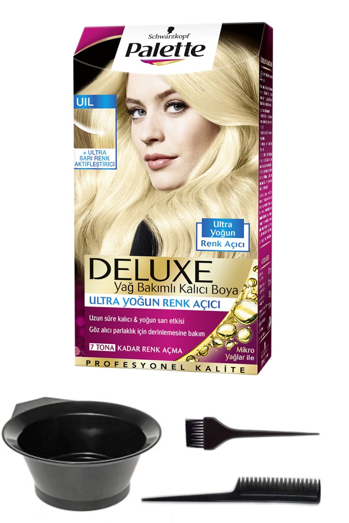 Schwarzkopf 2’li Palette Deluxe Ultra Yoğun Renk Açıcı, Sarı Renk Aktifleştirici Saç Boyası Ve Saç Boyama Seti