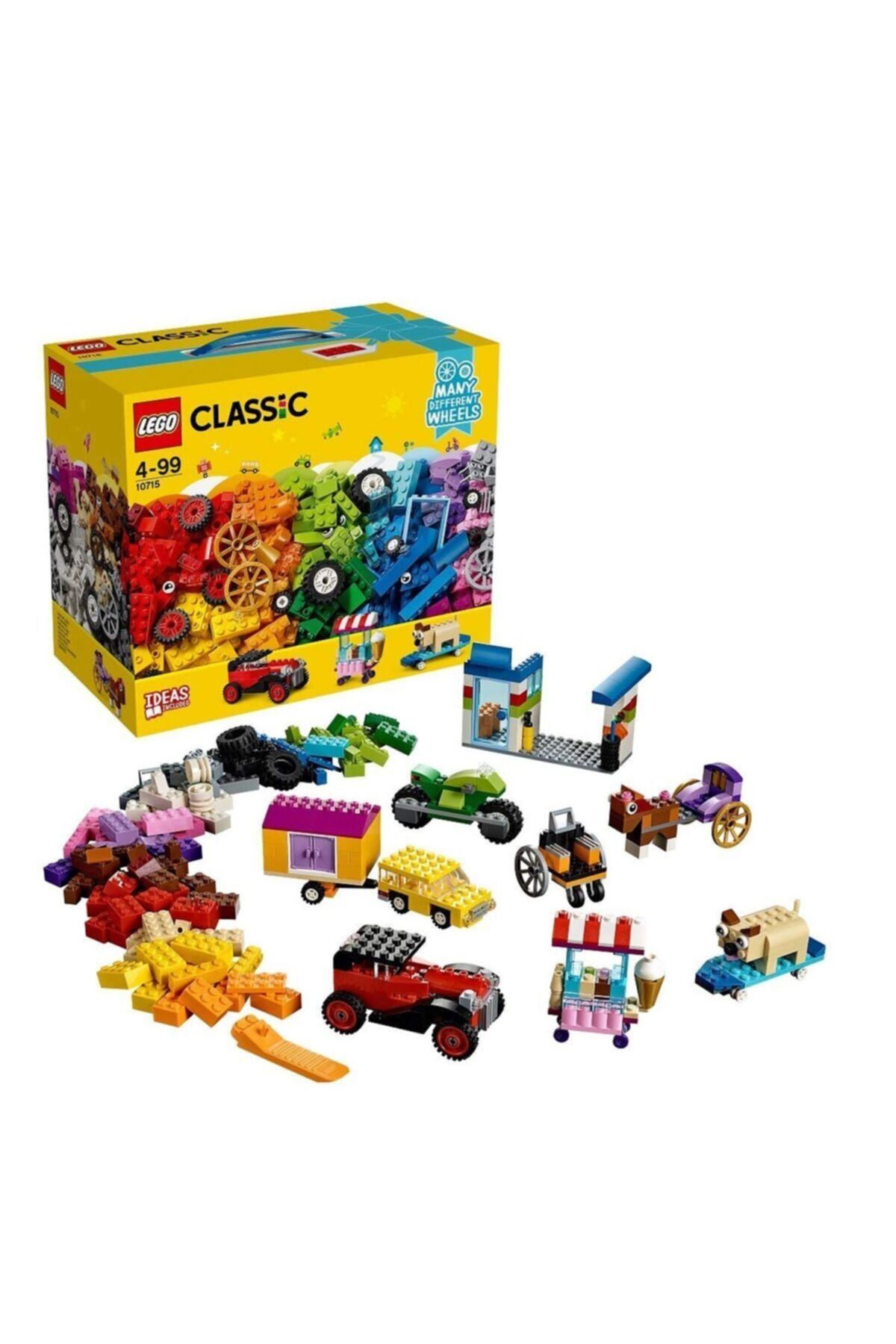 LEGO ® Classic® Tekerlekli Yapım Parçaları 10715 | 4+ Yaş (442 Parça)