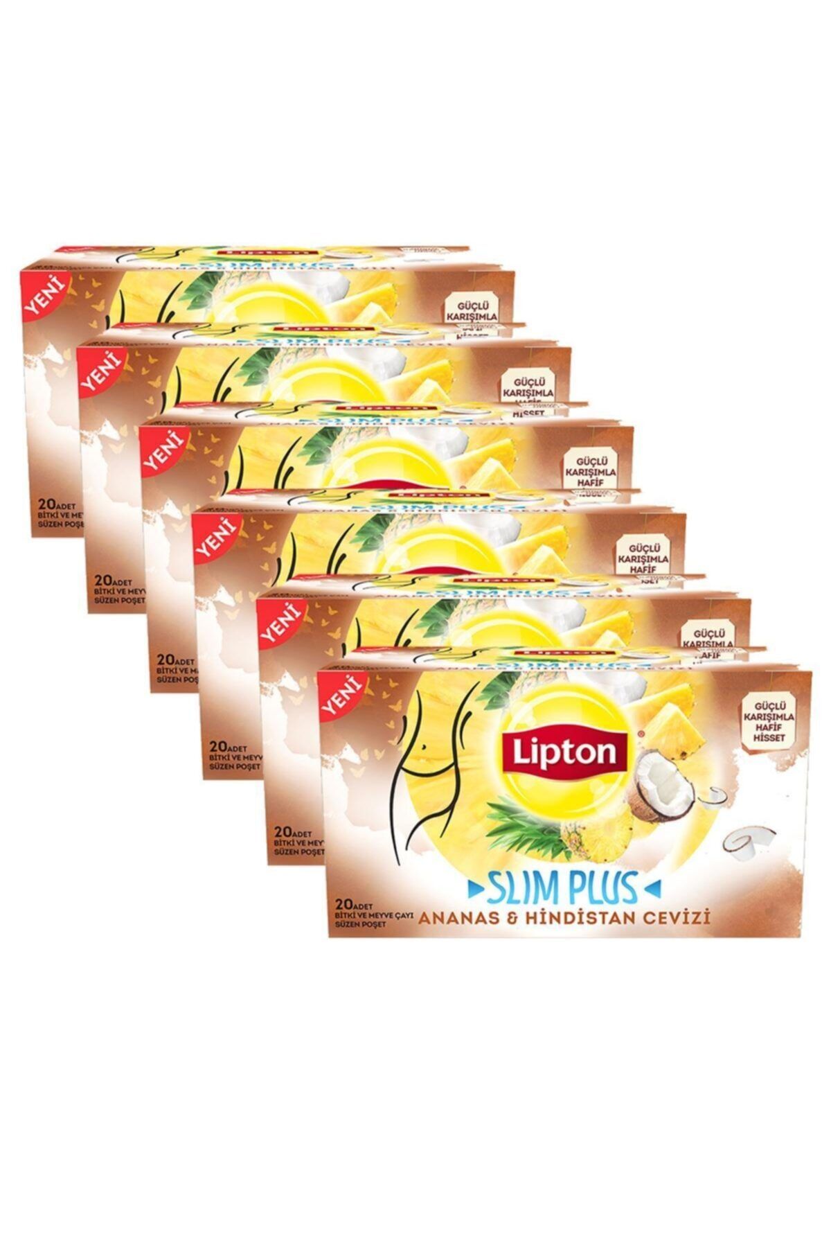 Lipton Slim Plus Hindistan Cevizi 34 Gr X 6 Adet