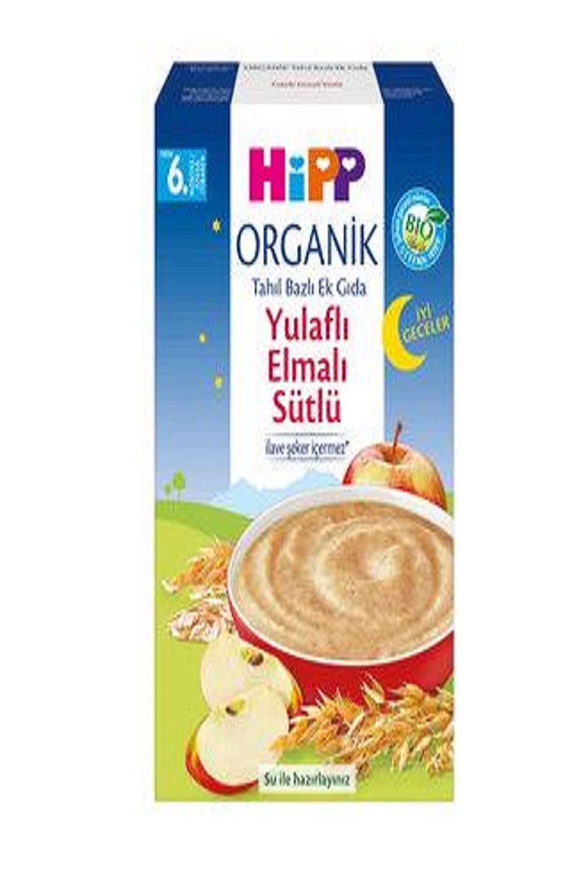 Hipp Organik Yulaflı Elmalı Gece Ek Gıda Kaşık Maması 250 gr