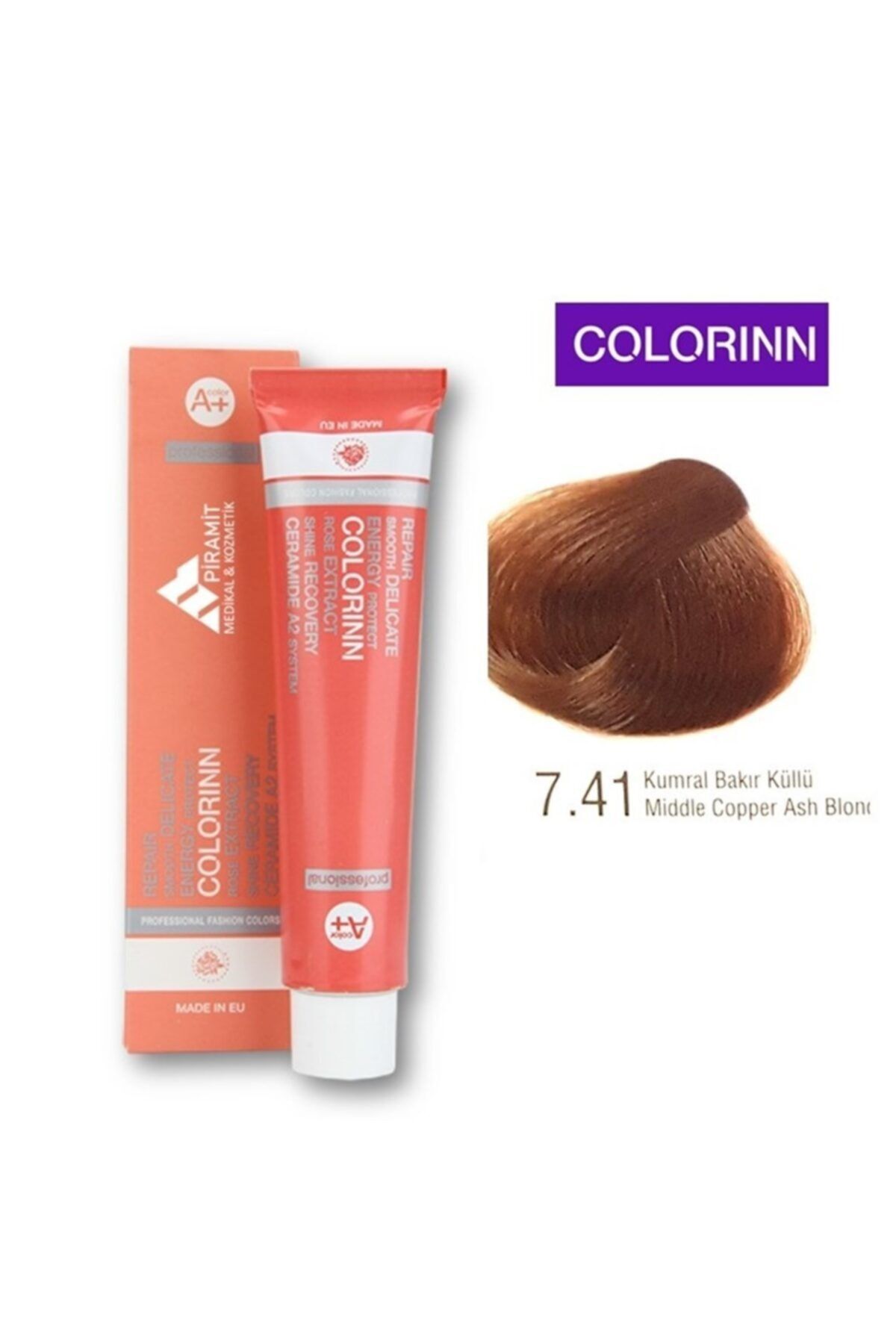 Colorinn Professional Saç Boyası 7.41 Kumral Bakır Küllü