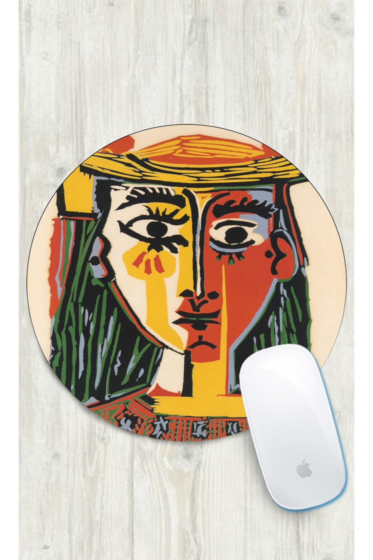 2K Dizayn Picasso Woman In A Hat Tasarım Mouse Pad