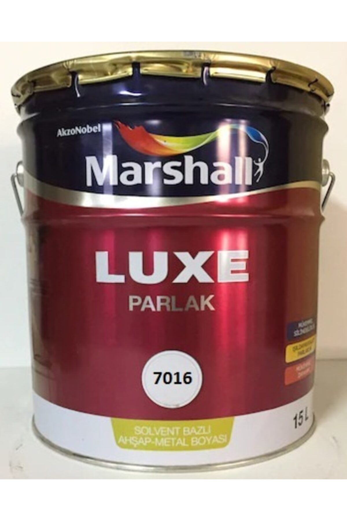 Marshall Luxe Parlak Yağlı Boya 15 Lt, 20 Kg Ral 7016 Anterasit Gri (makinada Renklendirilir)